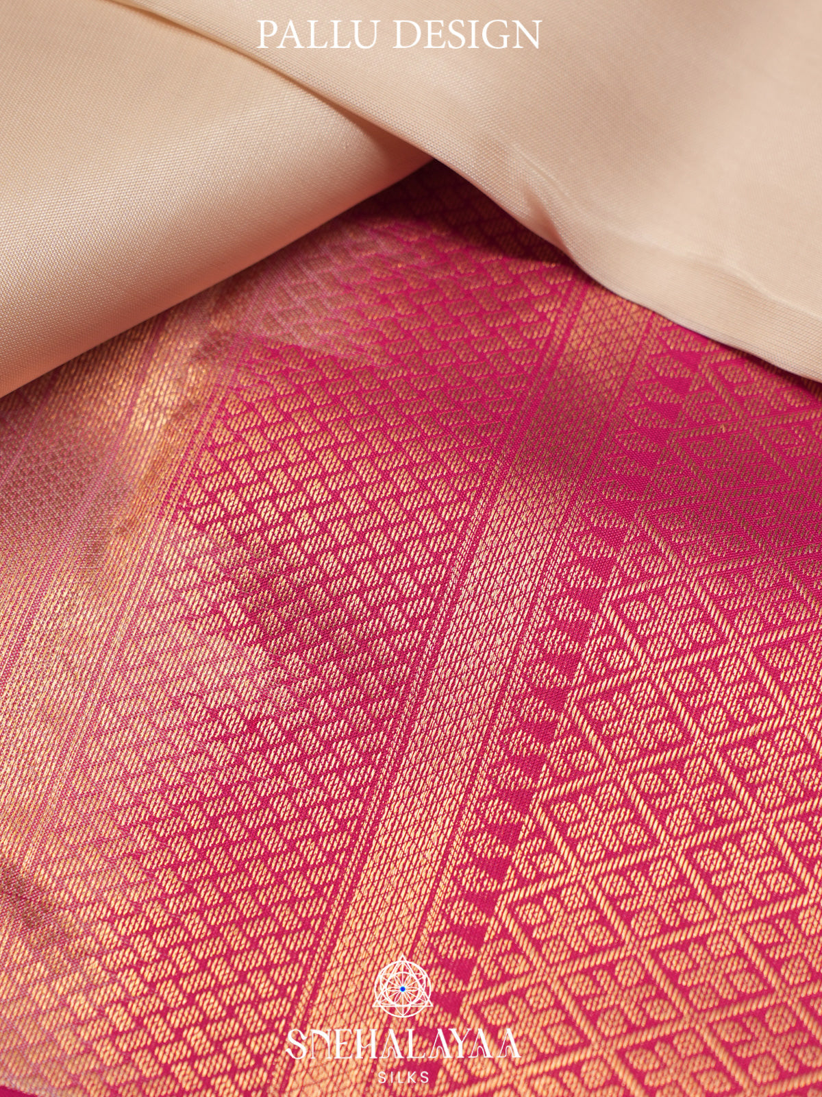 Cream Kanjivaram Silk Saree