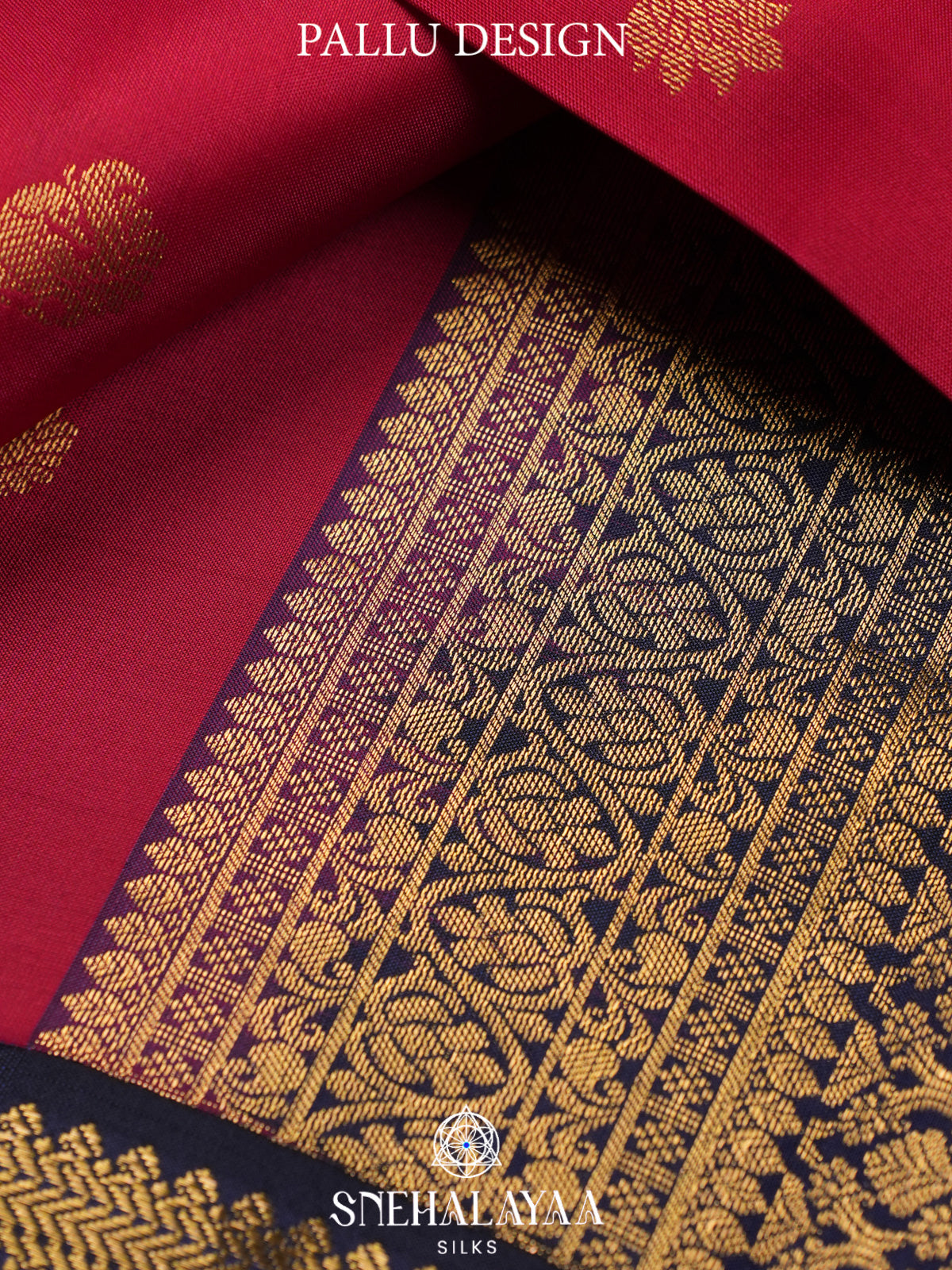 Ruby Red Kanjivaram Silk Saree