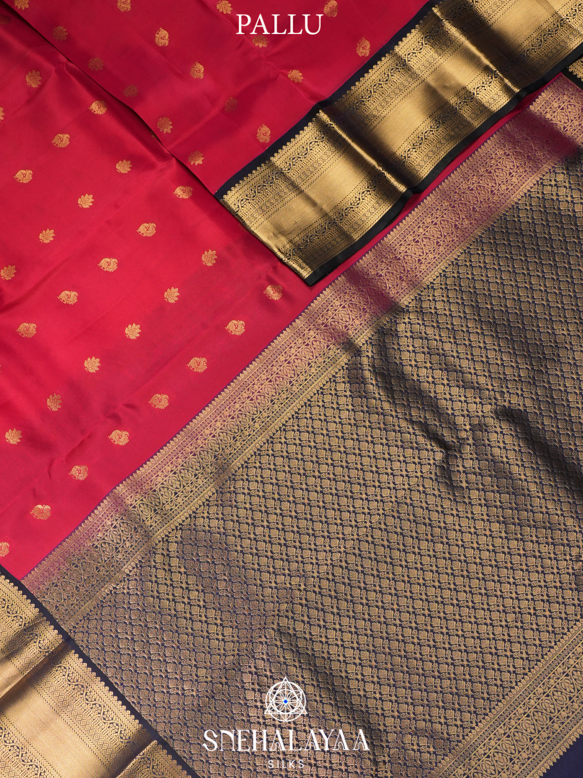 Ruby Red Kanjivaram Silk Saree