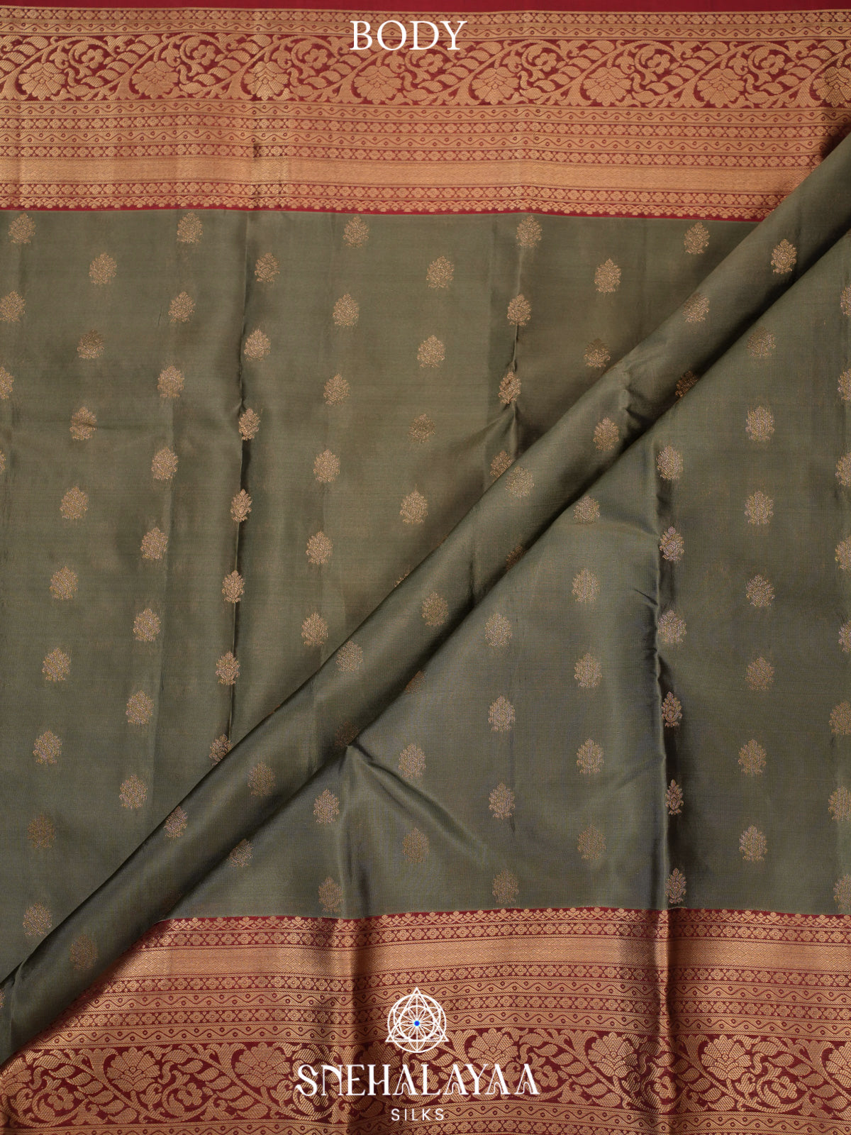Sage Green Kanjivaram Silk Saree