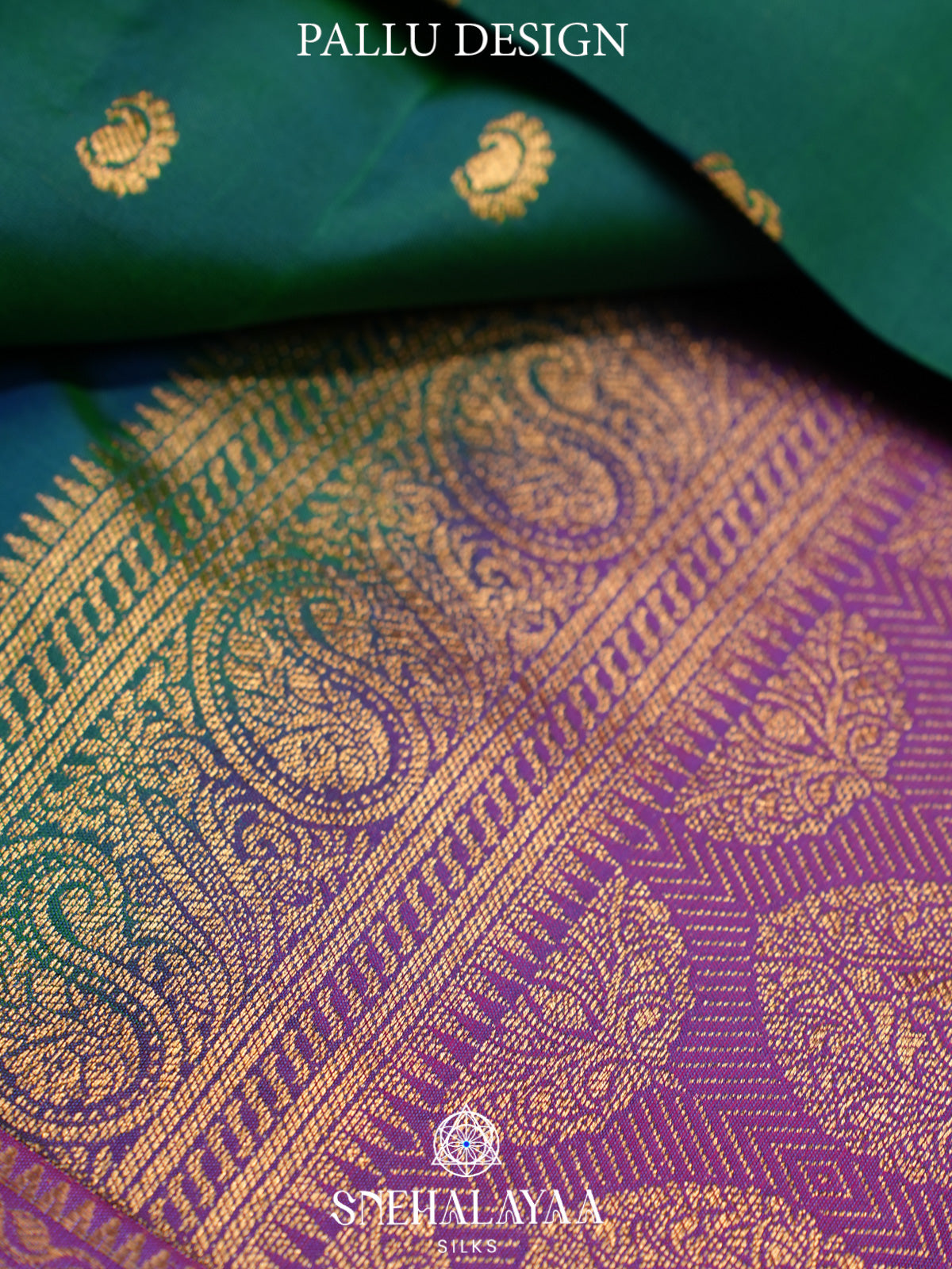 Teal Green Kanjivaram Silk Saree