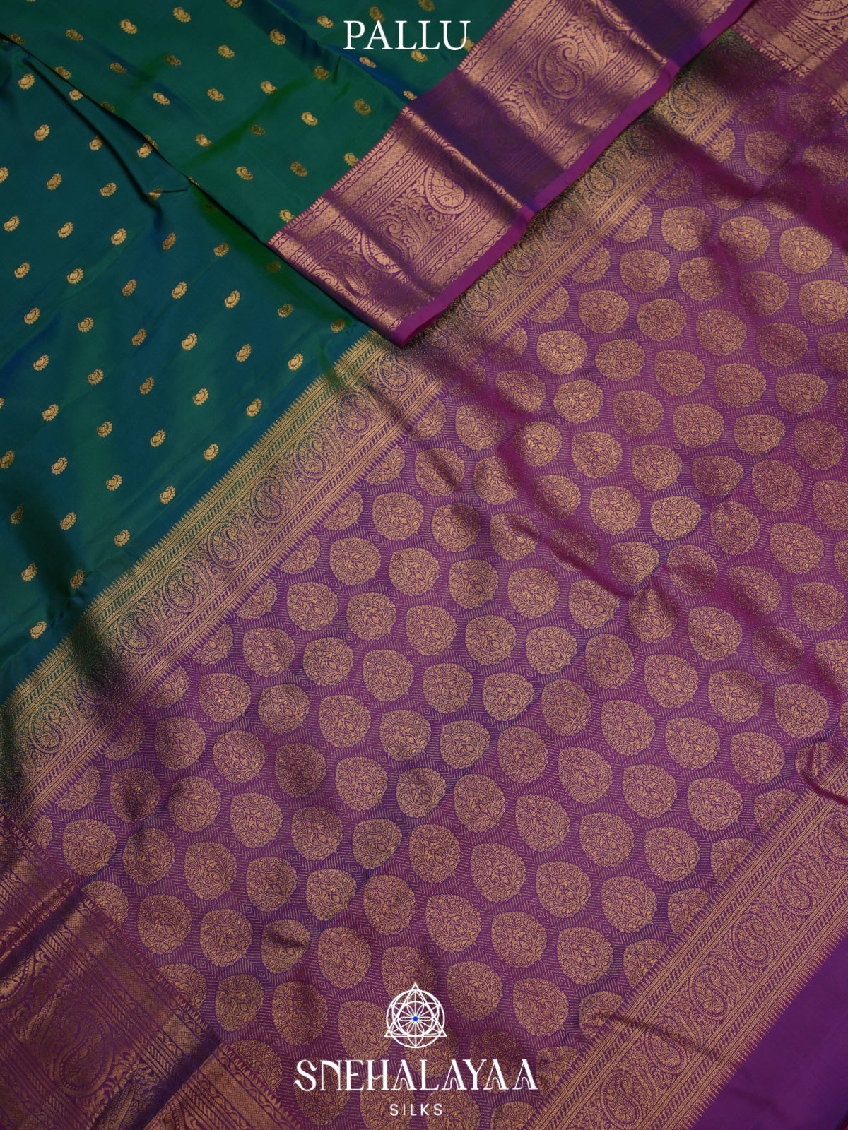 Teal Green Kanjivaram Silk Saree