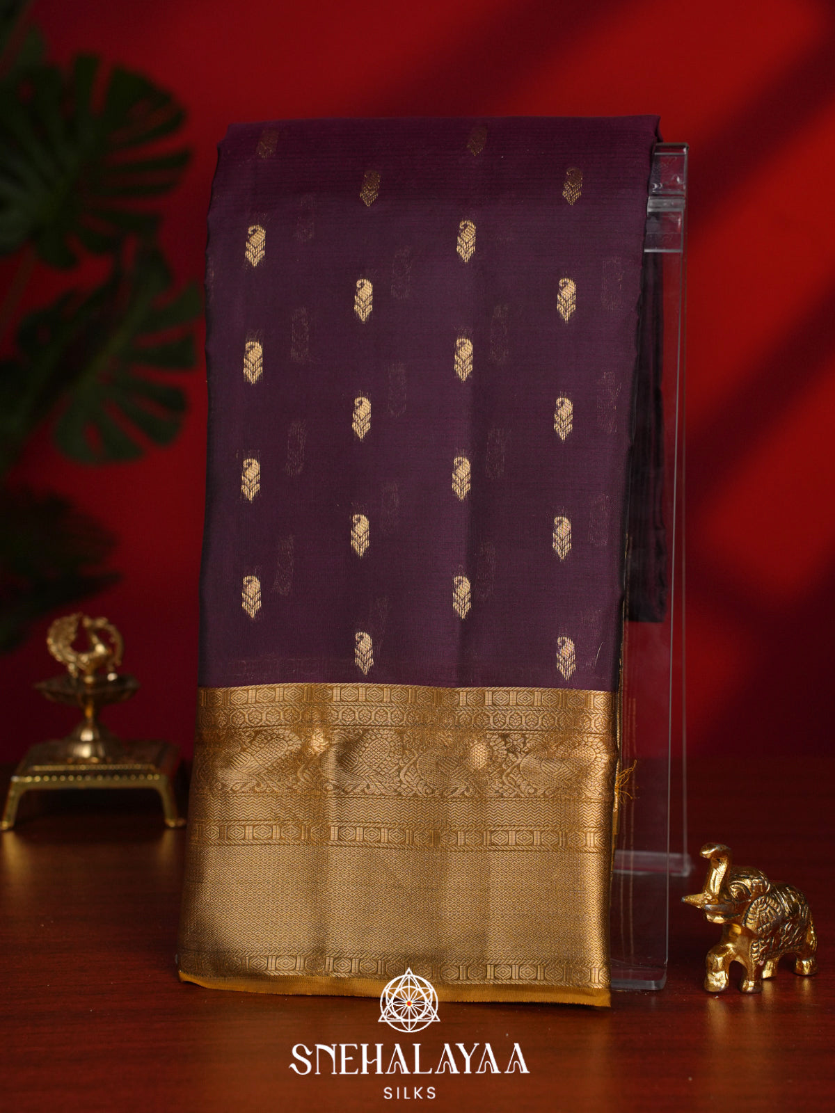 Coffee Brown Kanjivaram Silk Saree