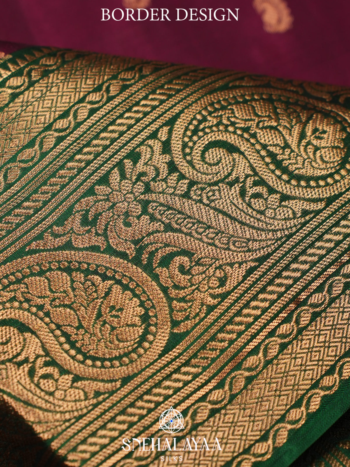 Wine Red Kanjivaram Silk Saree