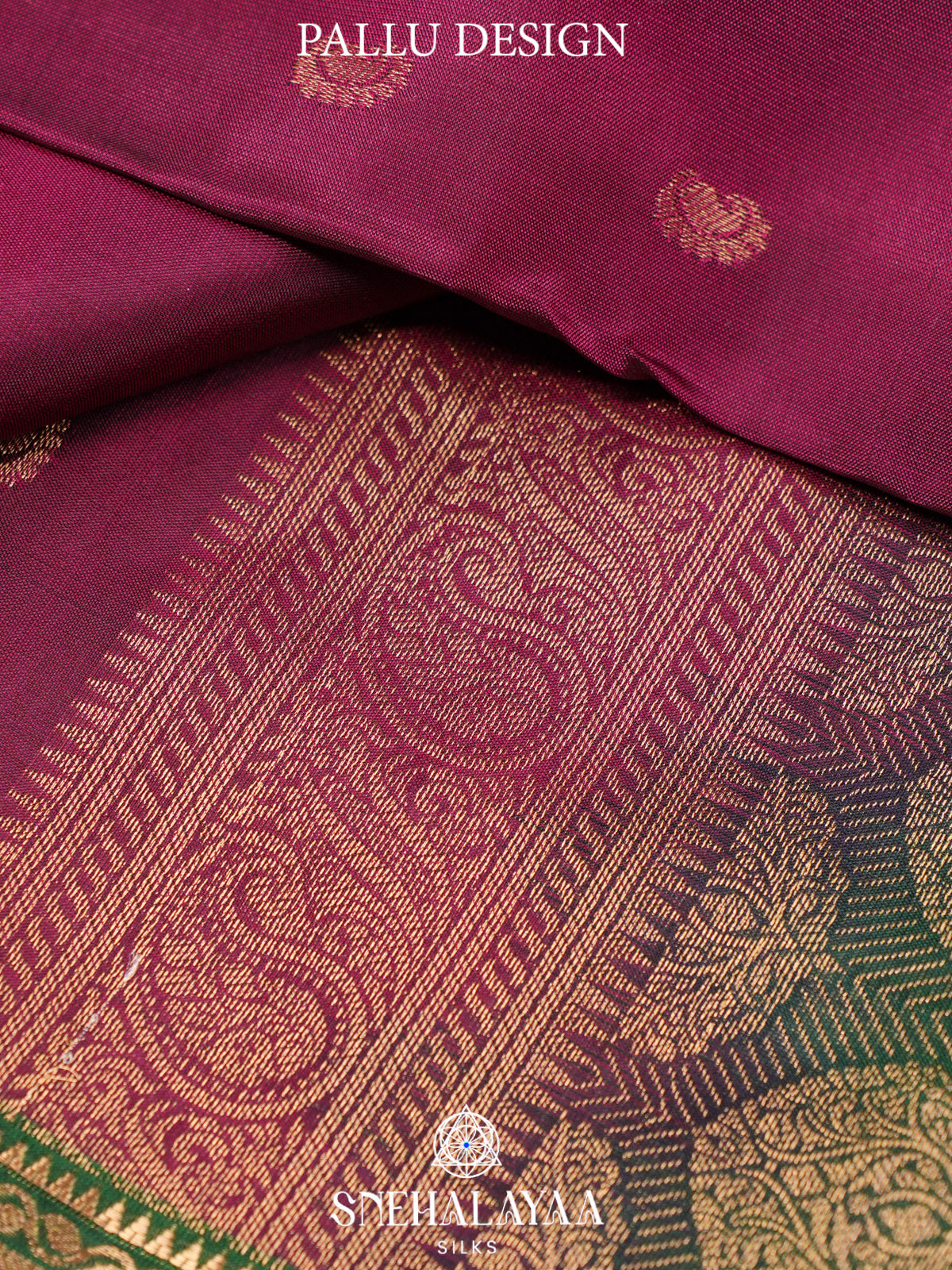 Wine Red Kanjivaram Silk Saree