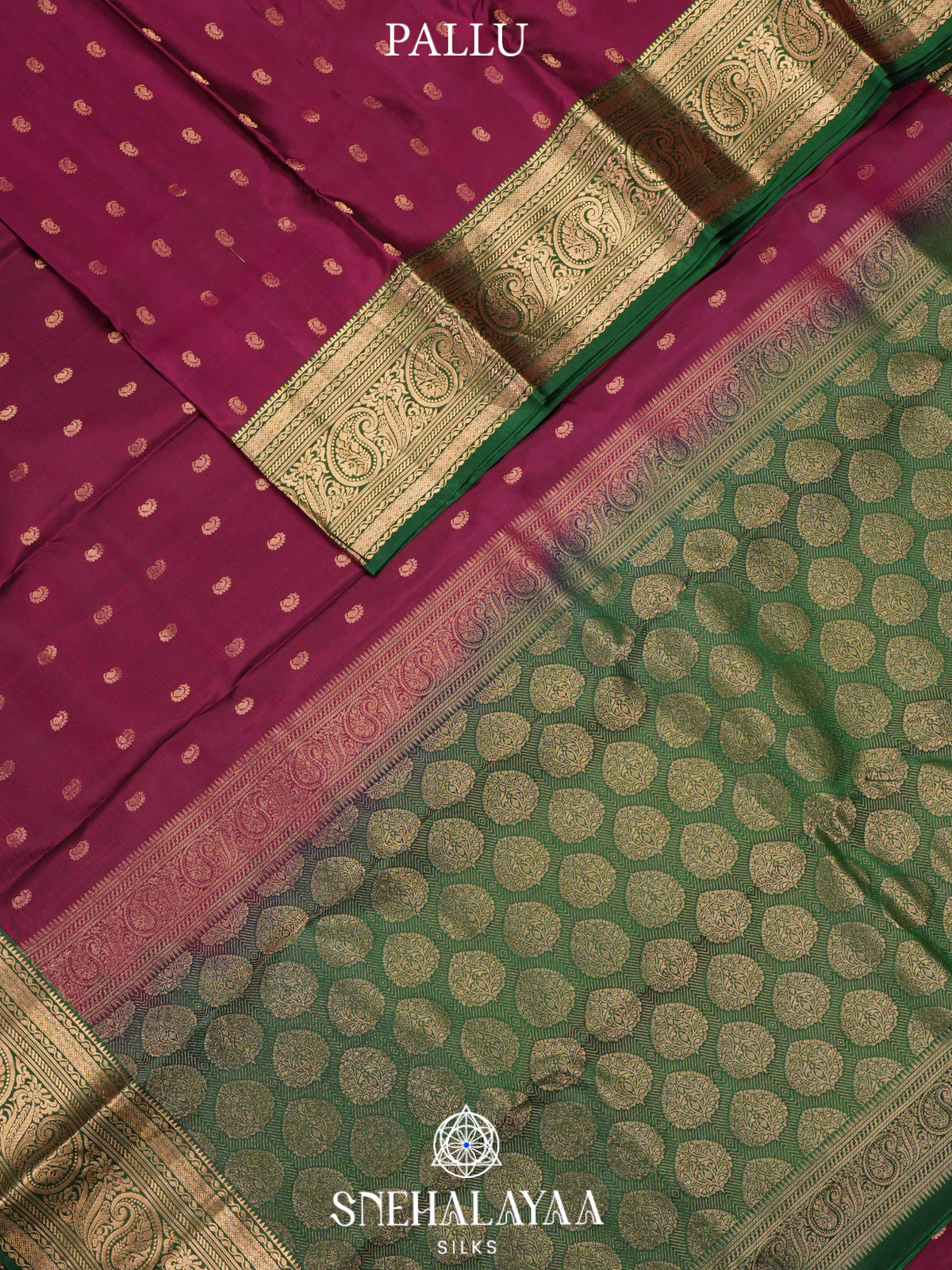 Wine Red Kanjivaram Silk Saree