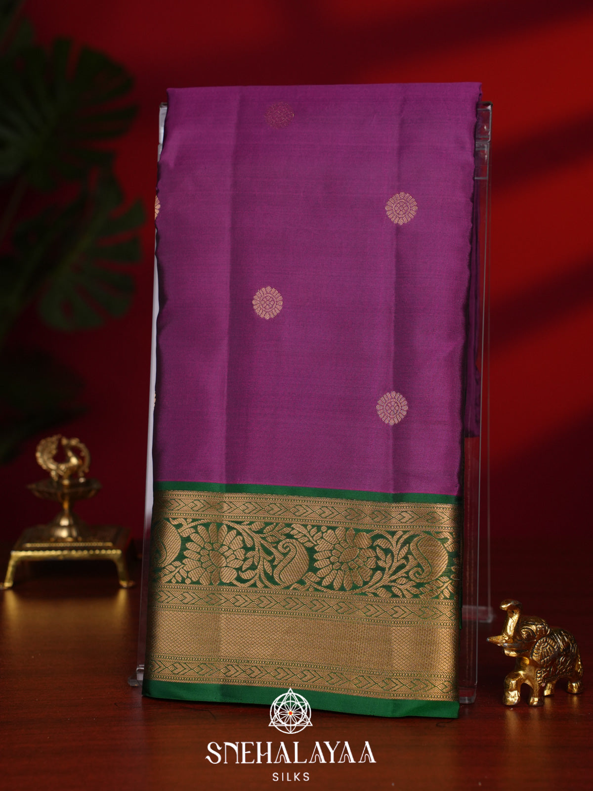 Magenta Kanjivaram Silk Saree
