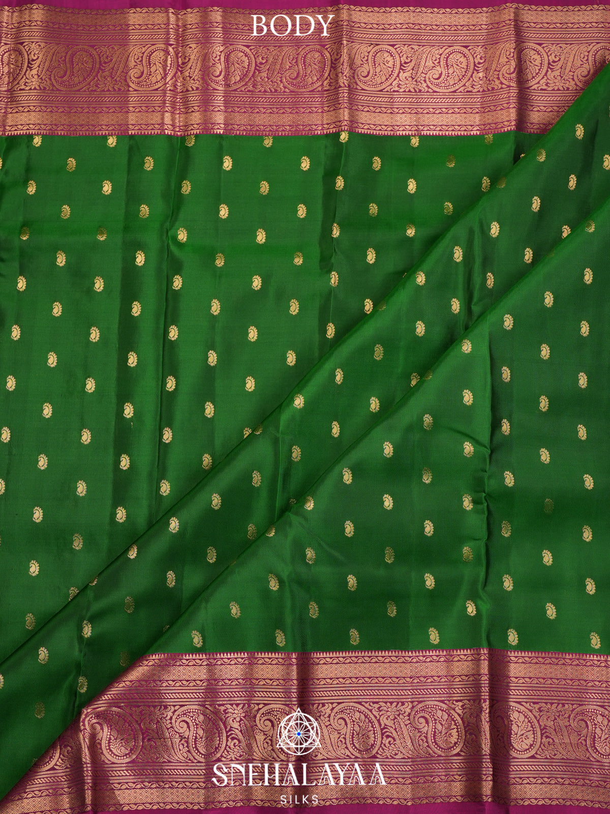 Emerald Green Kanjivaram Silk Saree