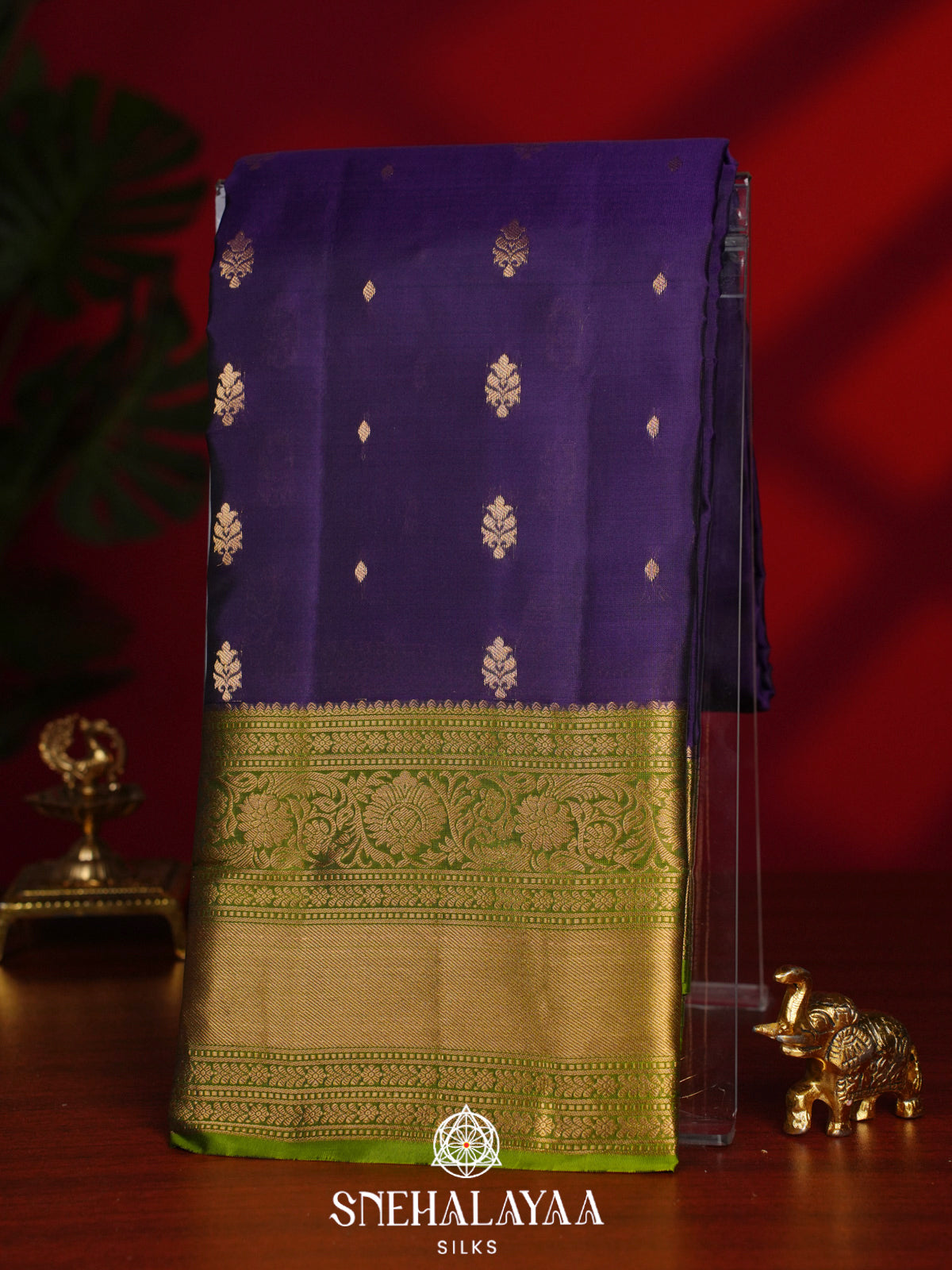Purple Kanjivaram Silk Saree