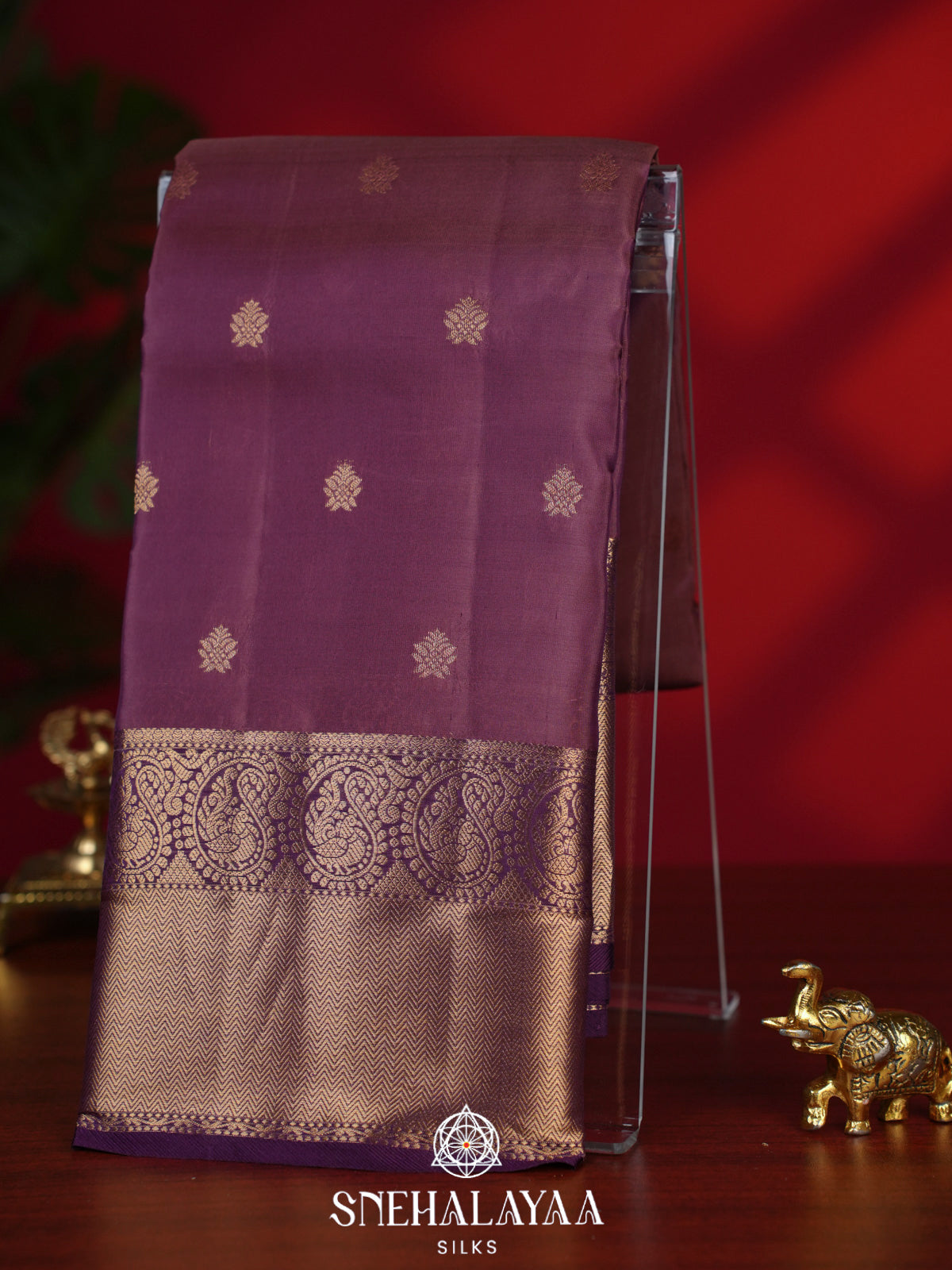 Mauve Pink Kanjivaram Silk Saree