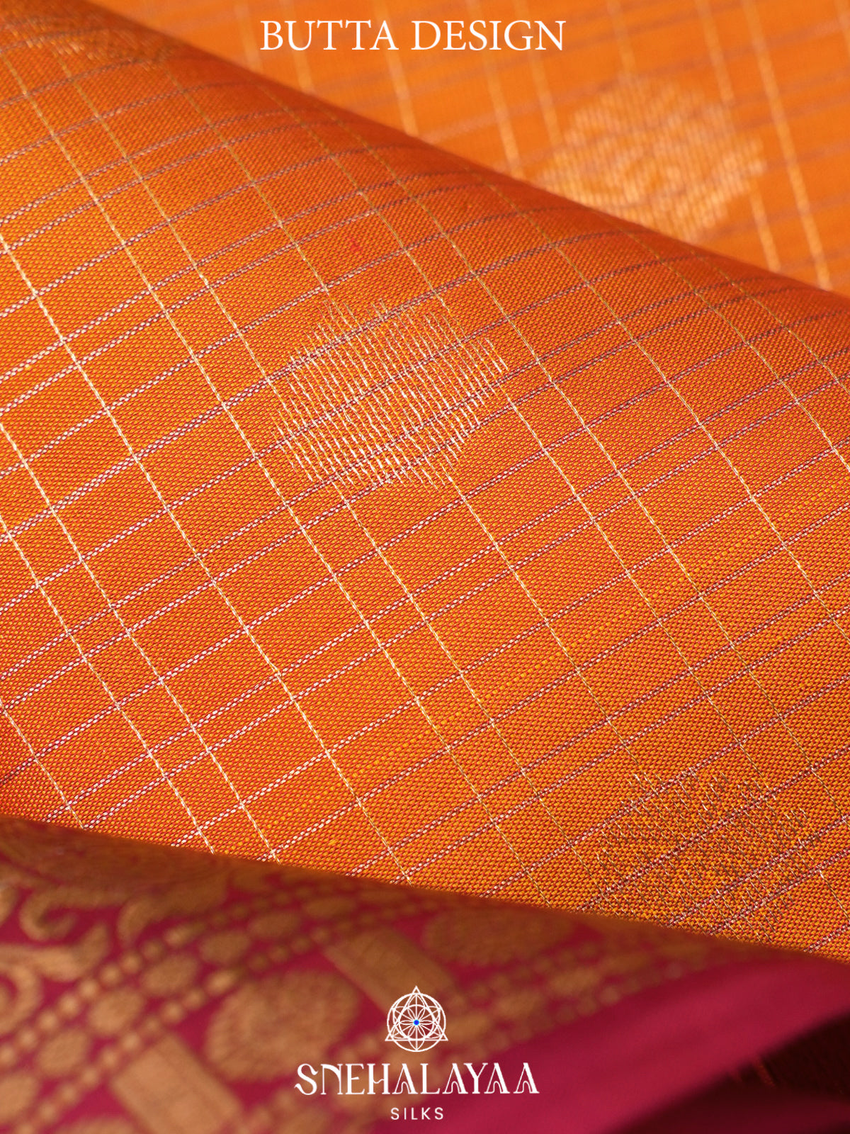 Orange Kanjivaram Silk Saree