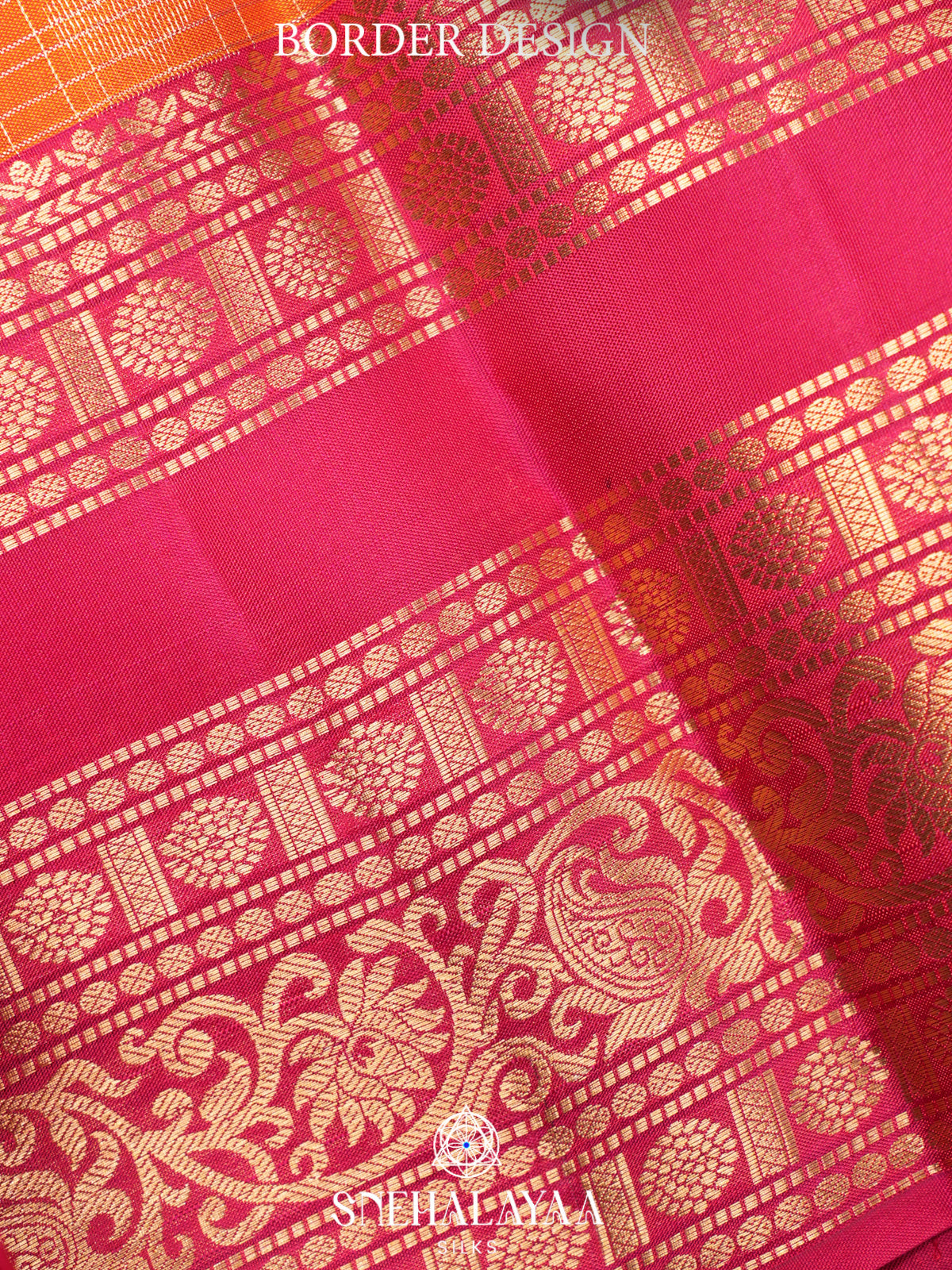 Orange Kanjivaram Silk Saree