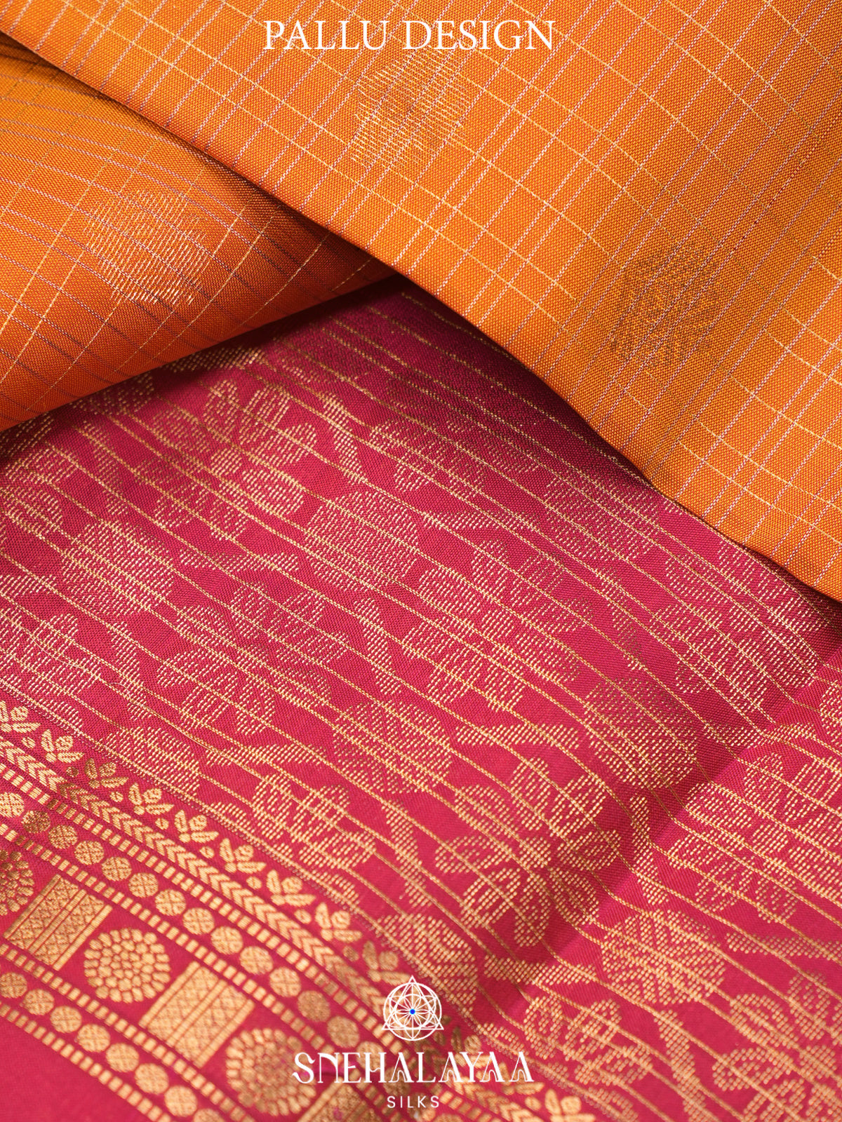 Orange Kanjivaram Silk Saree