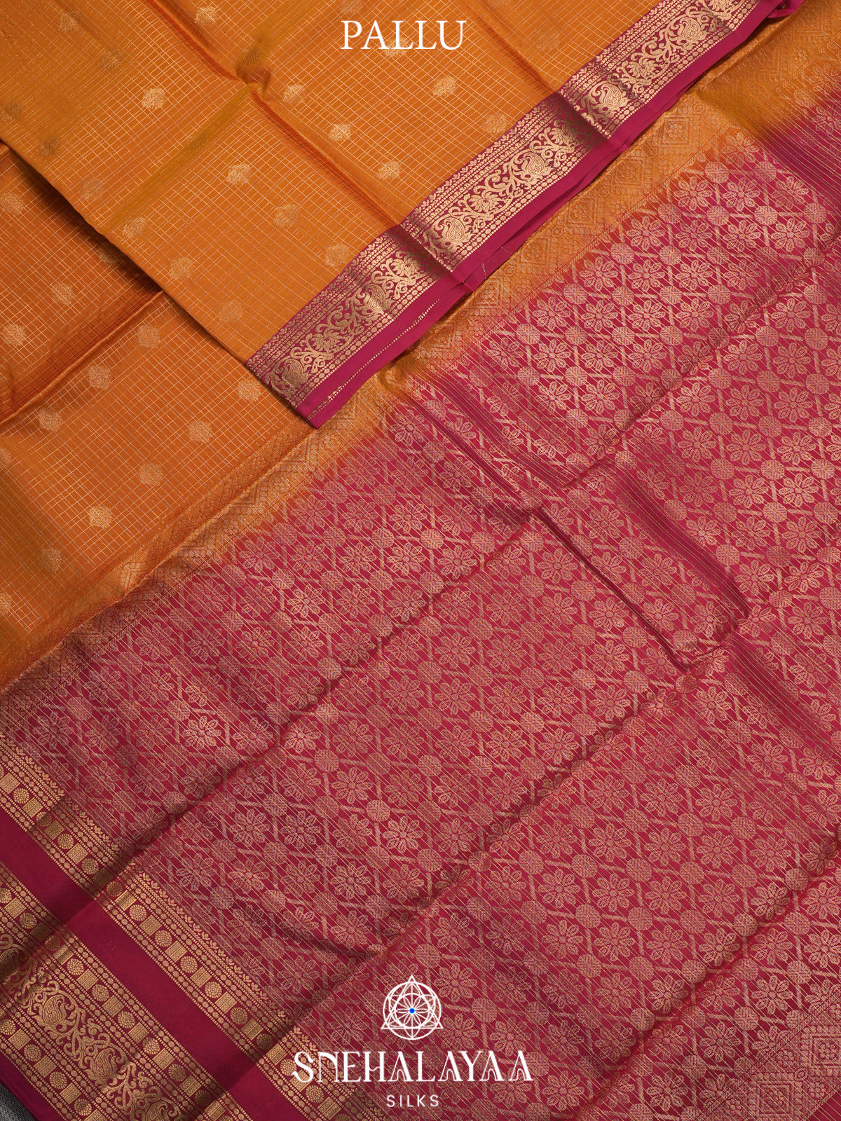 Orange Kanjivaram Silk Saree