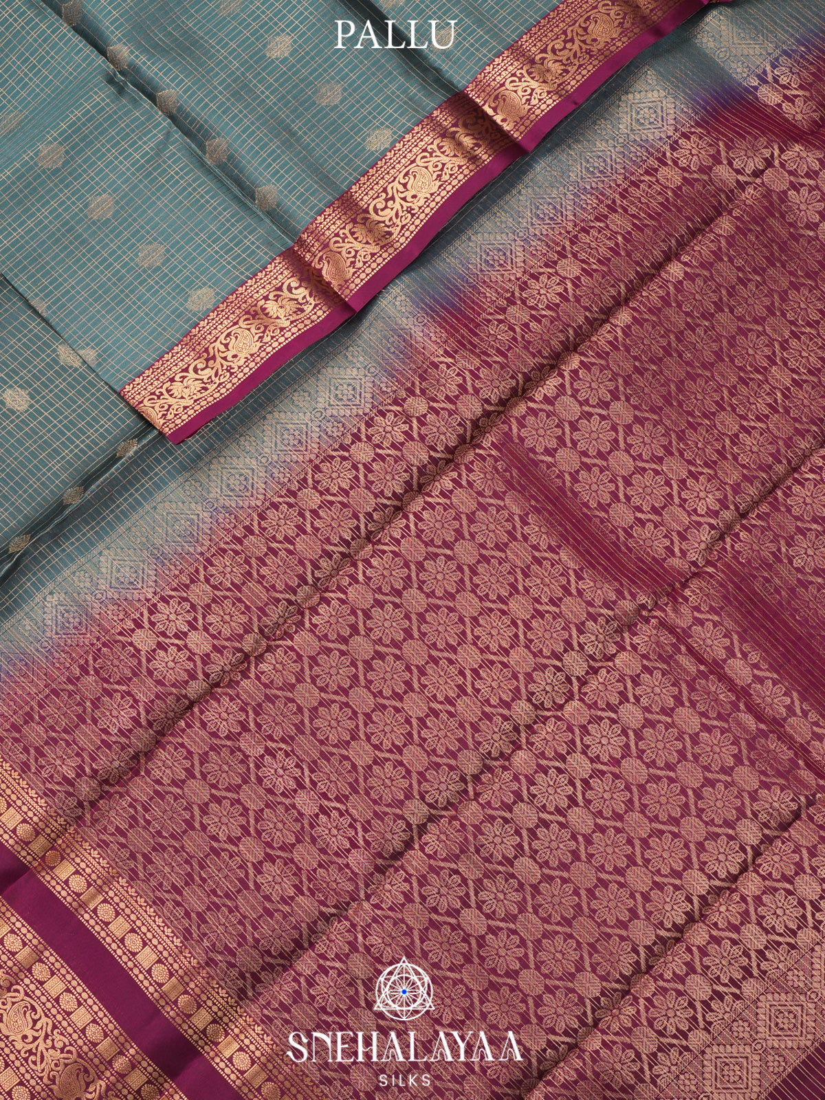 Seafoam Green Kanjivaram Silk Saree