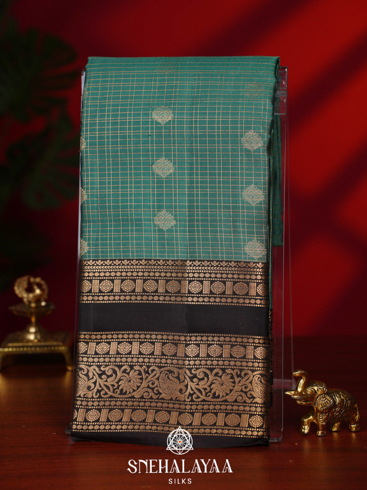Mint Green Kanjivaram Silk Saree