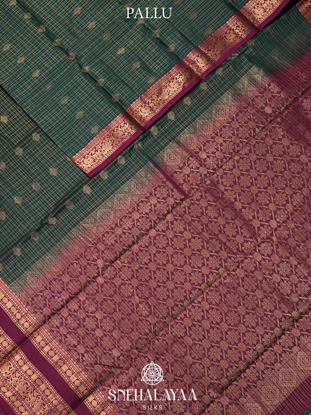 Forest Green Kanjivaram Silk Saree