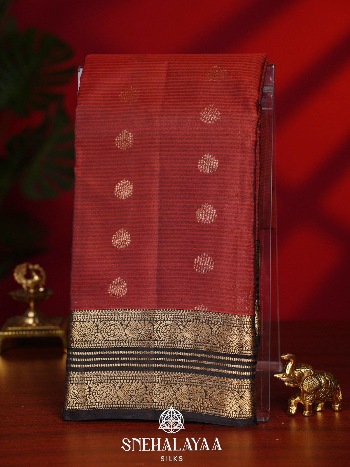 Maroon Kanjivaram Silk Saree