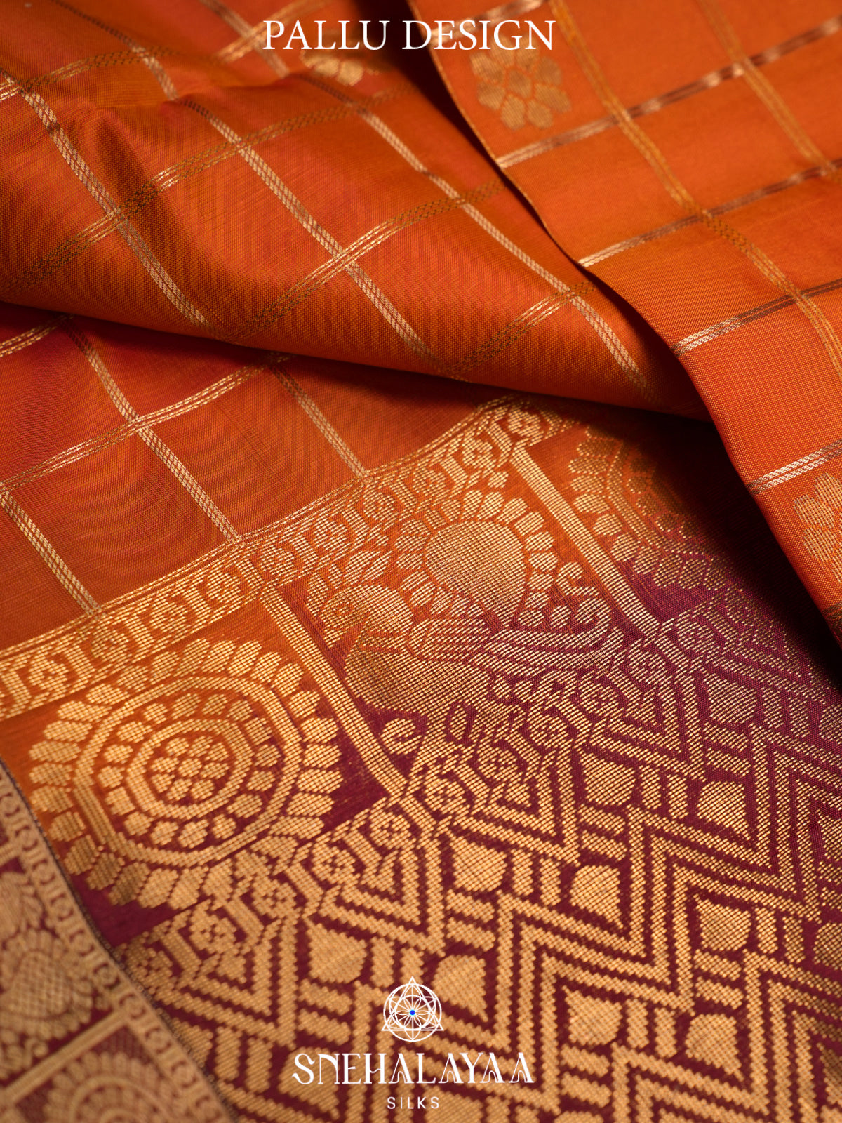 Orange Kanjivaram Silk Saree