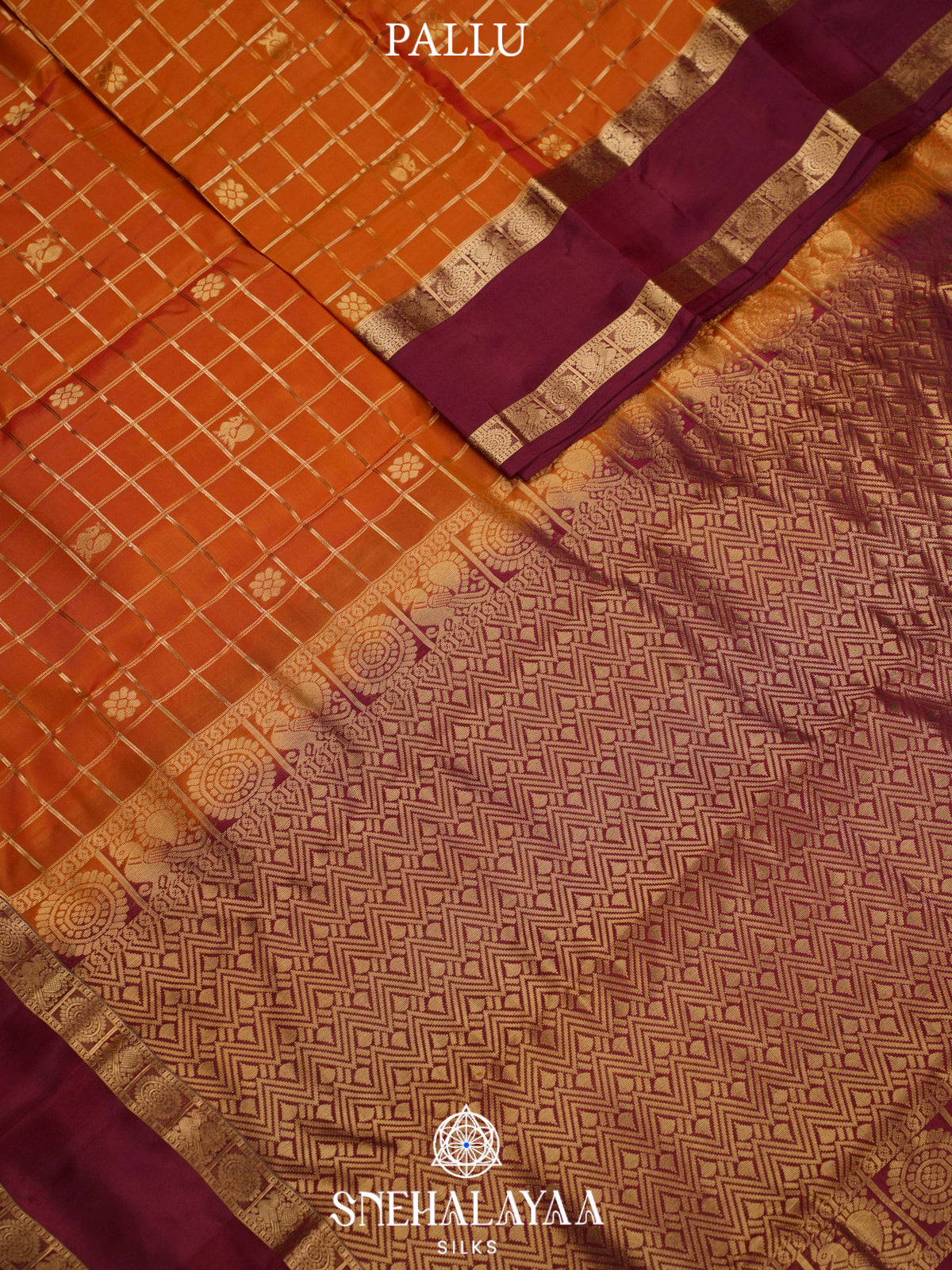 Orange Kanjivaram Silk Saree