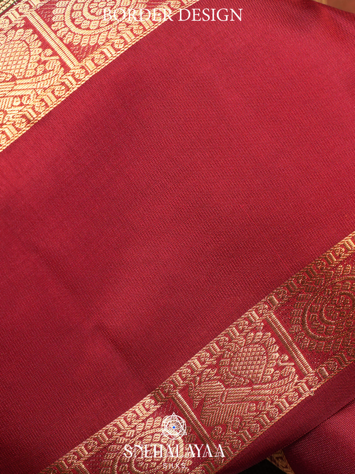 Brown Kanjivaram Silk Saree