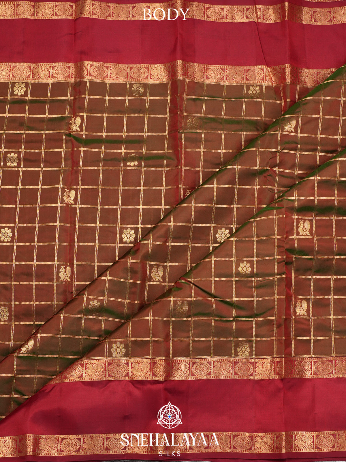 Brown Kanjivaram Silk Saree