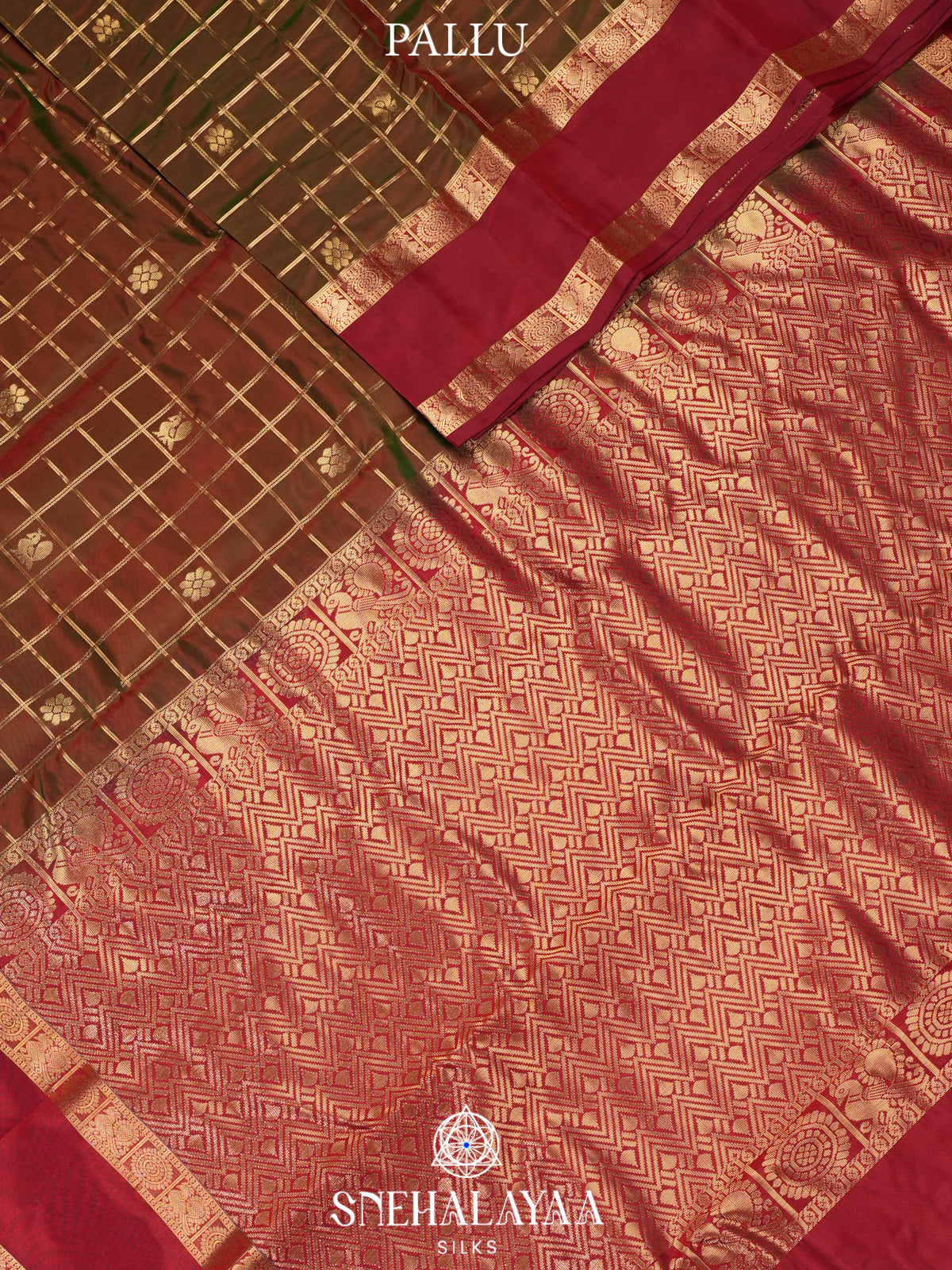 Brown Kanjivaram Silk Saree