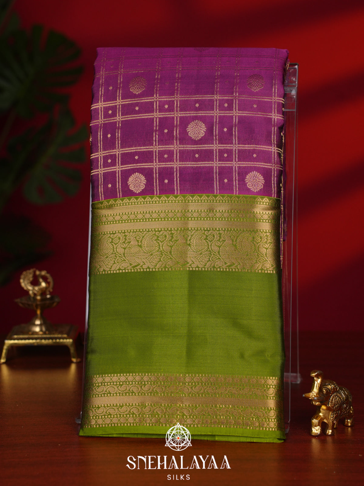 Magenta Pink Kanjivaram Silk Saree