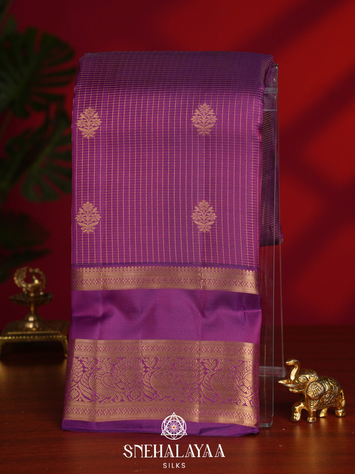 Magenta Kanjivaram Silk Saree