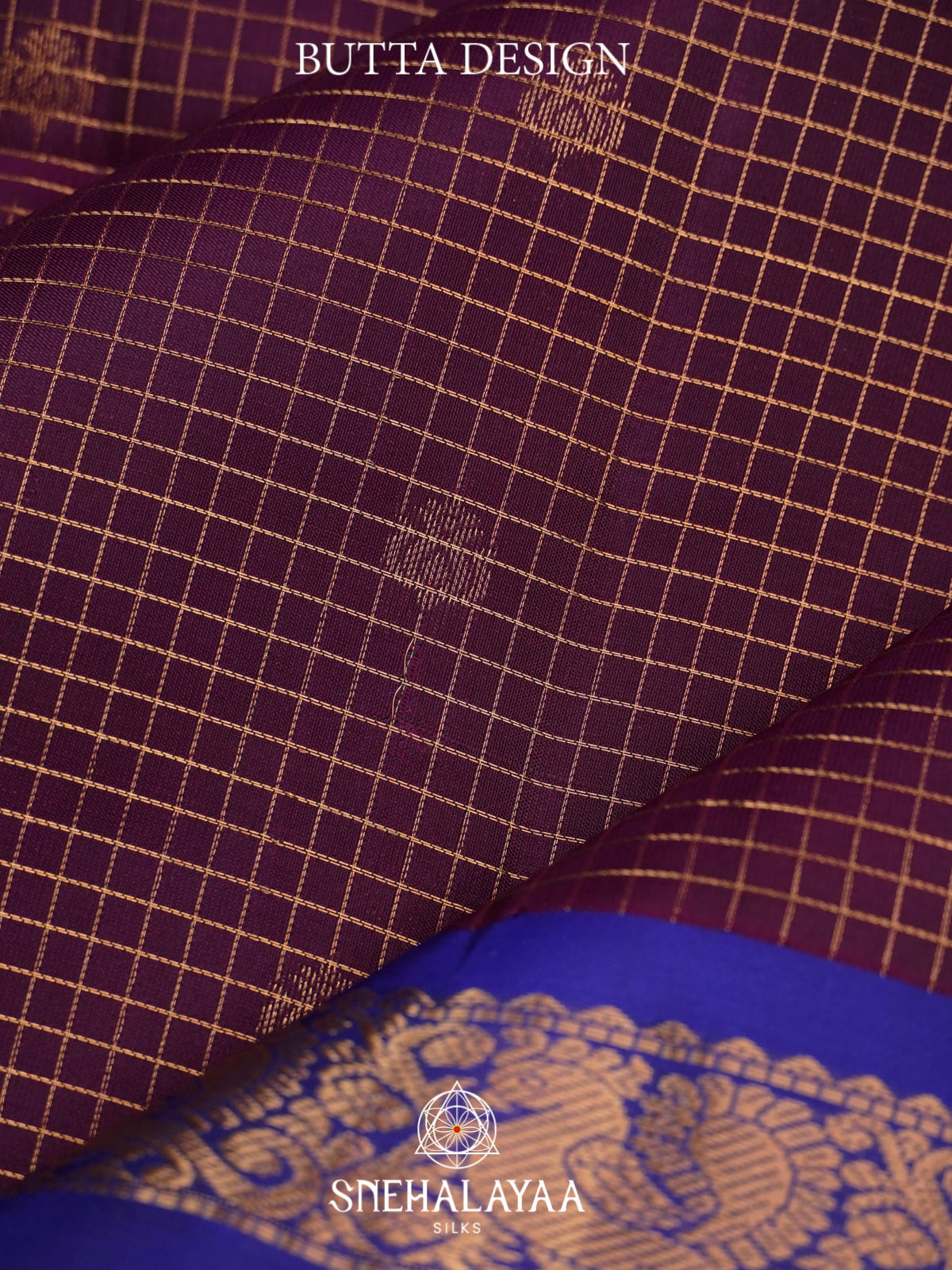 Aubergine Soft Silk Saree
