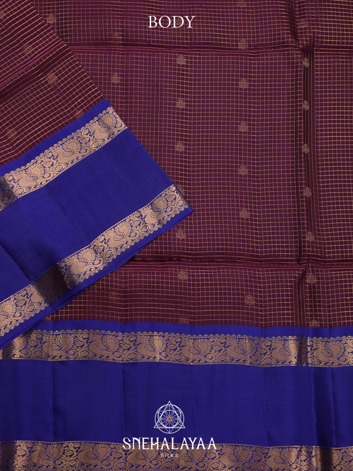 Aubergine Soft Silk Saree