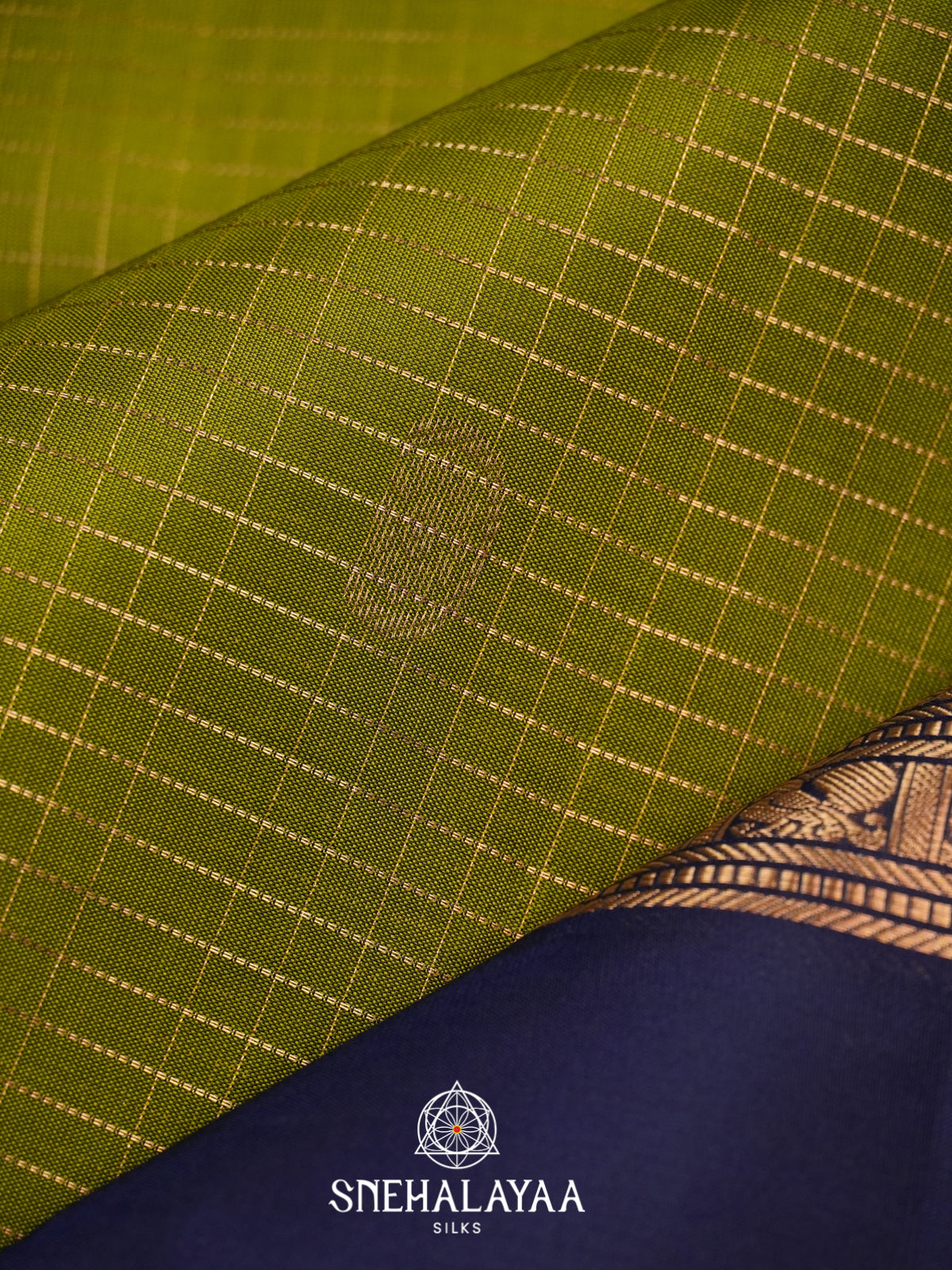 Olive Green Soft Silk Saree