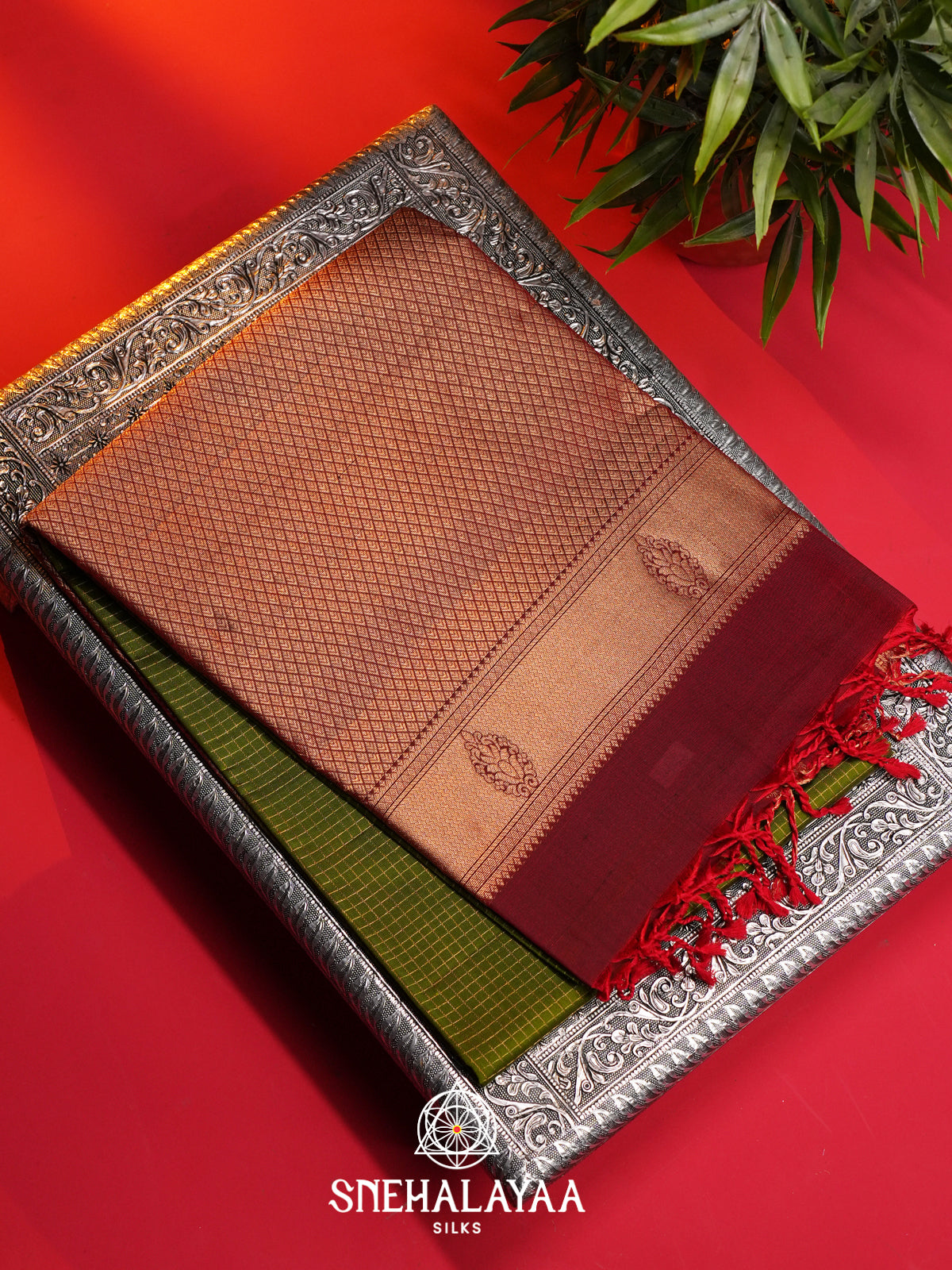 Mehendi Green Soft Silk Saree
