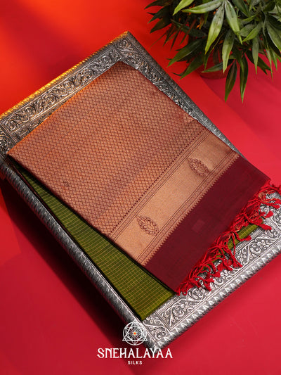 Mehendi Green Soft Silk Saree