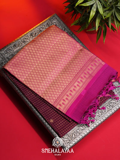 Plum Soft Silk Saree