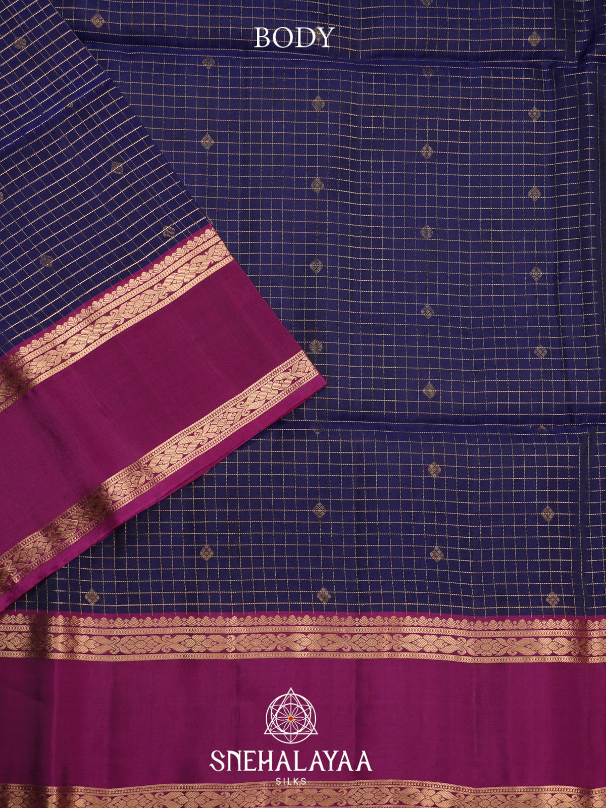 Navy Blue Soft Silk Saree