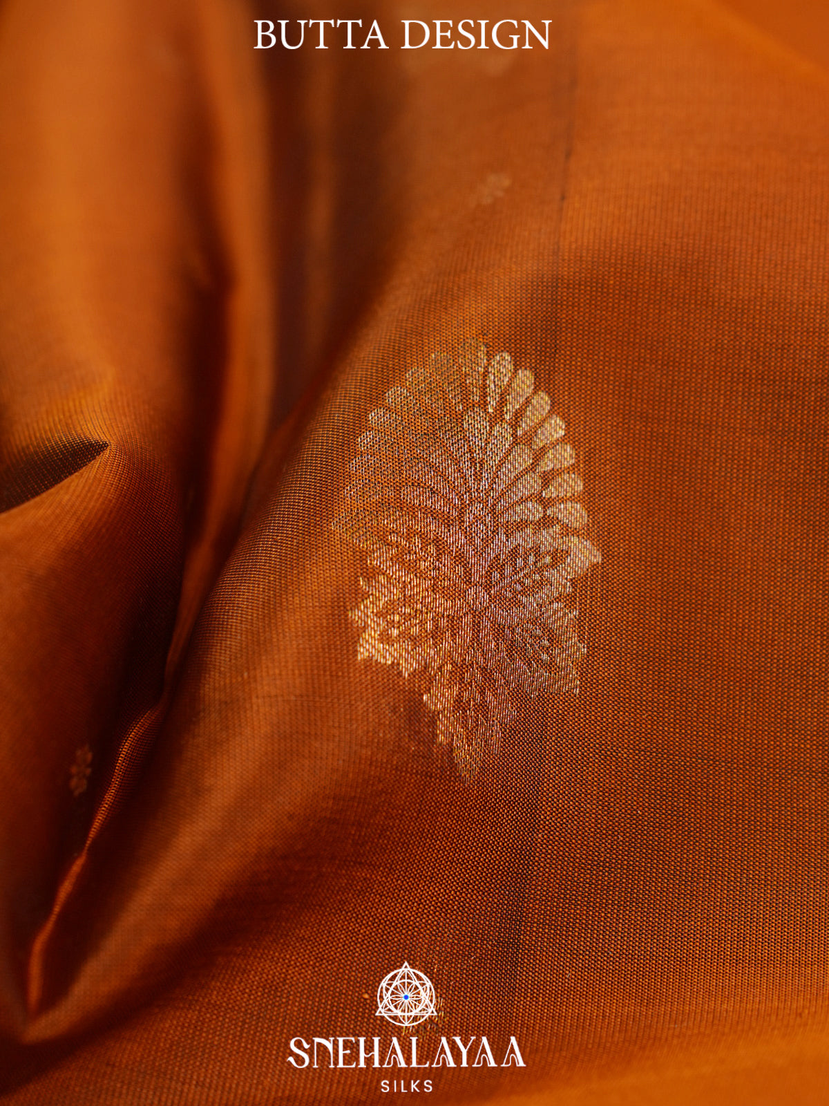 Burnt Orange Kanjivaram Silk Saree