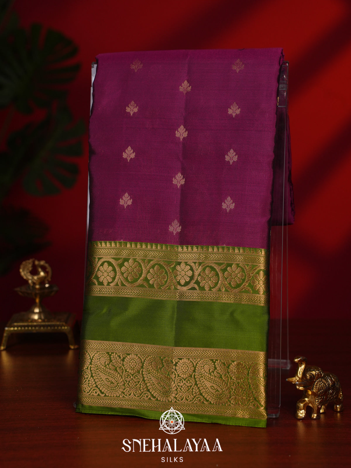 Magenta Kanjivaram Silk Saree