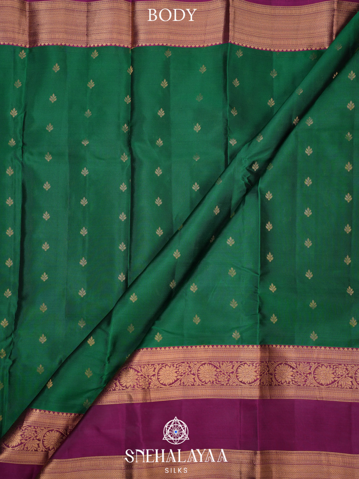 Emerald Green Kanjivaram Silk Saree