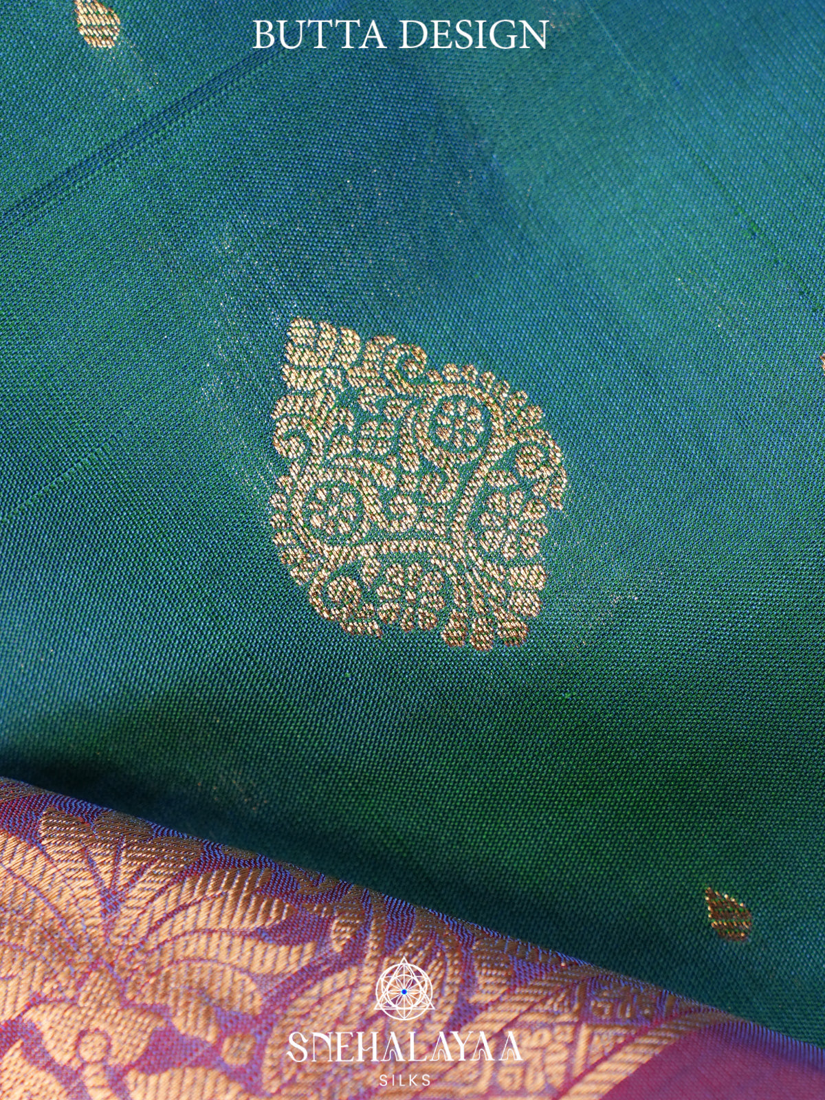Teal Blue Kanjivaram Silk Saree