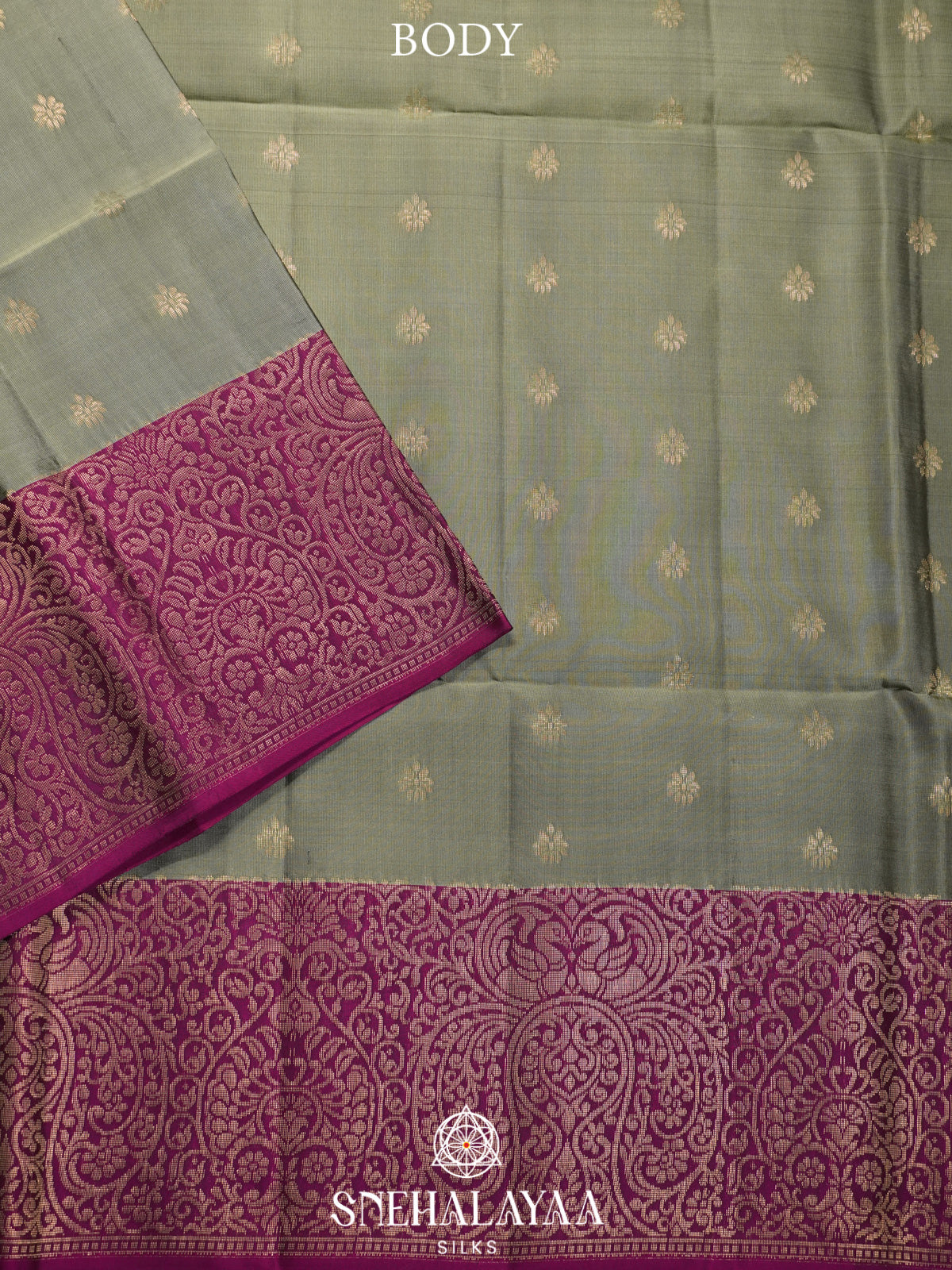 Grey Soft Silk Saree