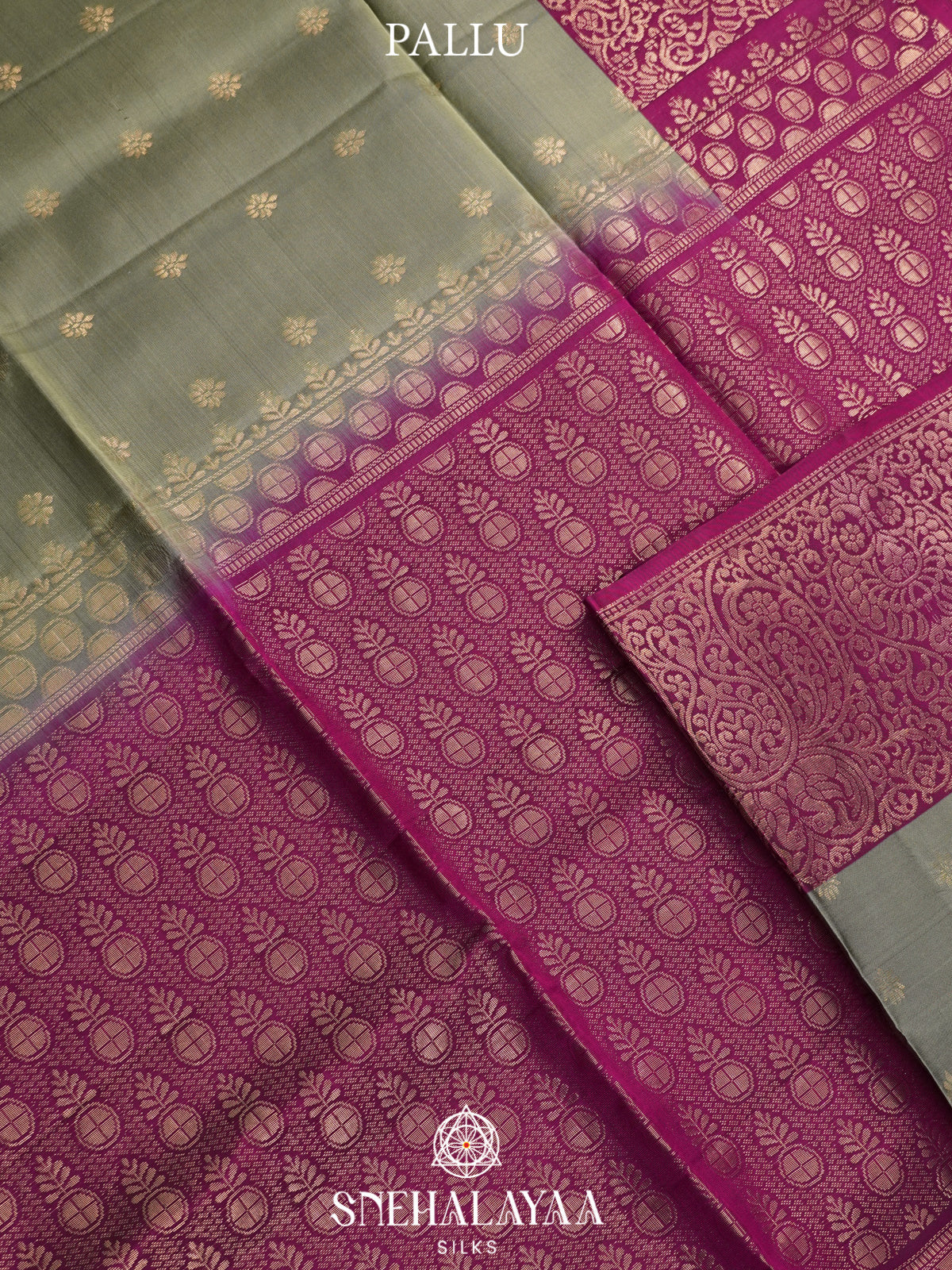 Grey Soft Silk Saree