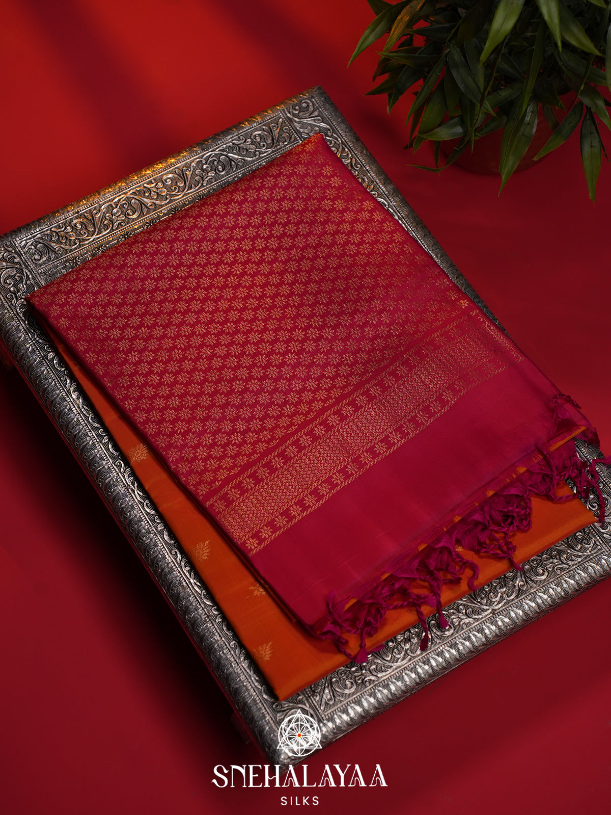Orange Soft Silk Saree