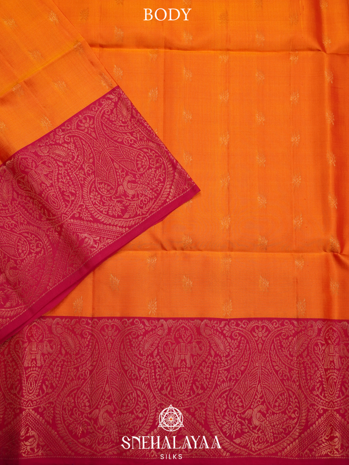 Orange Soft Silk Saree