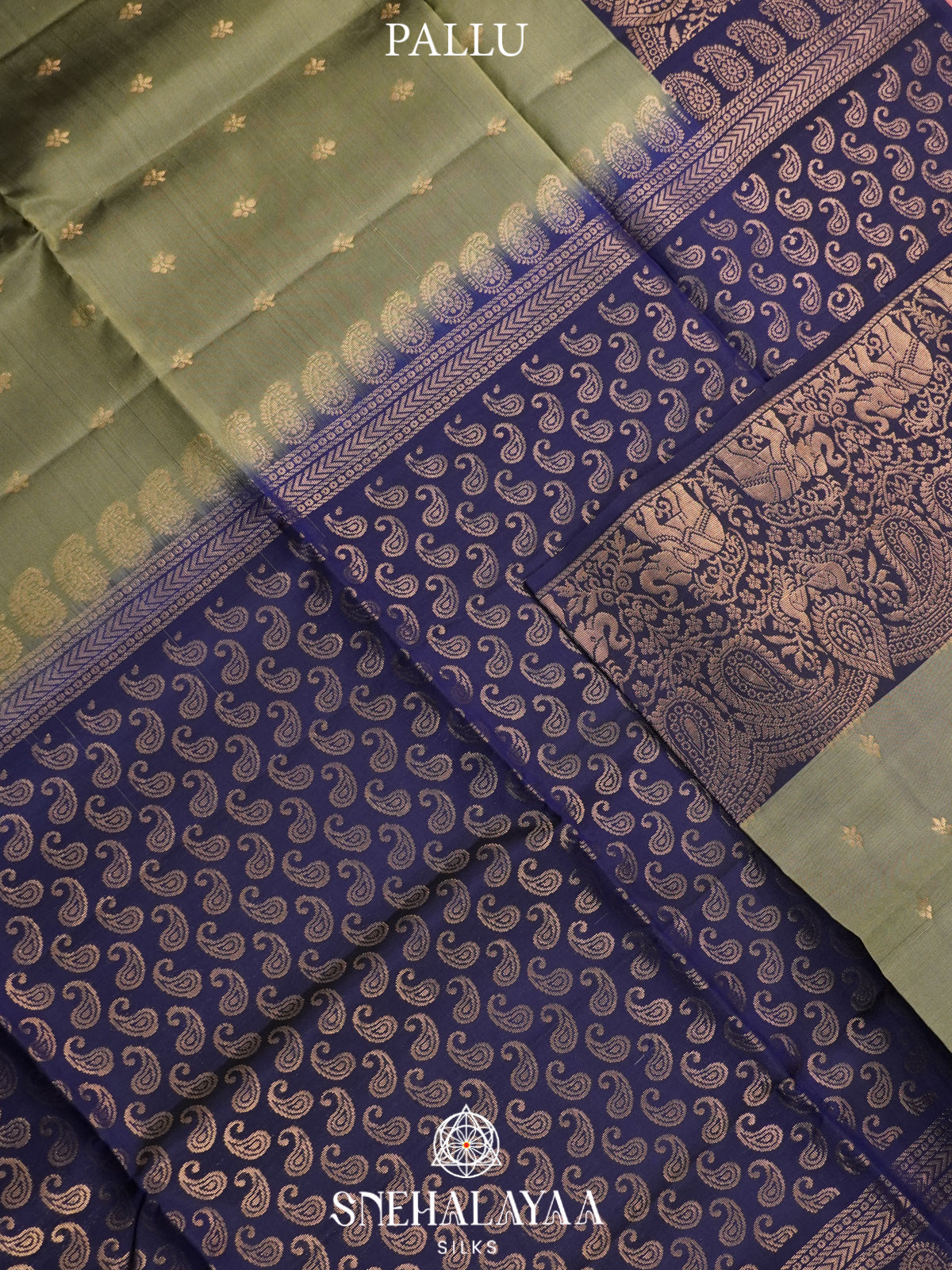 Sage Green Soft Silk Saree