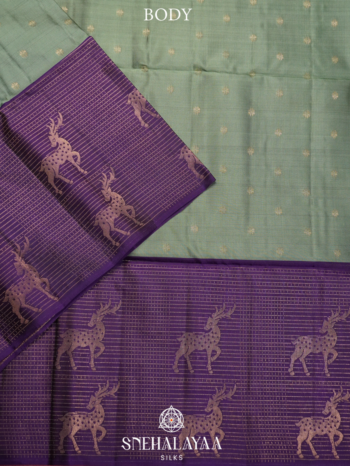 Sage Green Soft Silk Saree