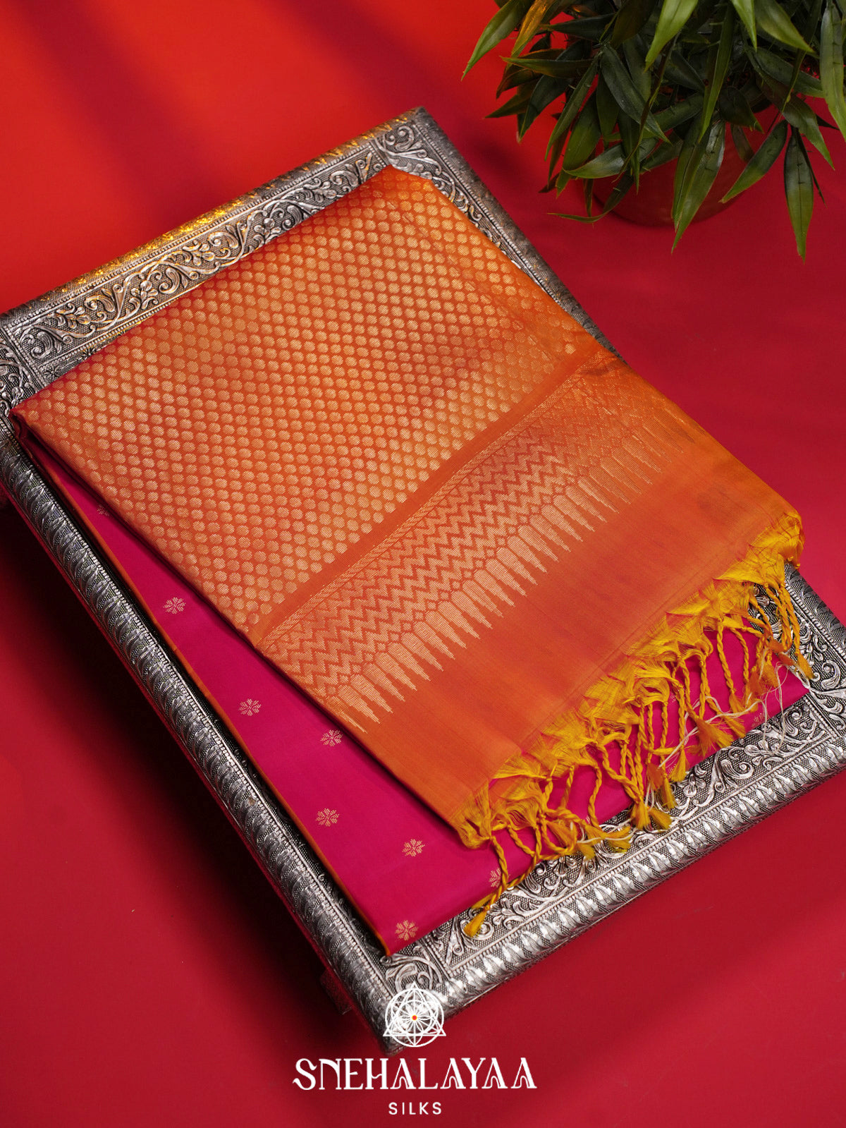 Magenta Soft Silk Saree