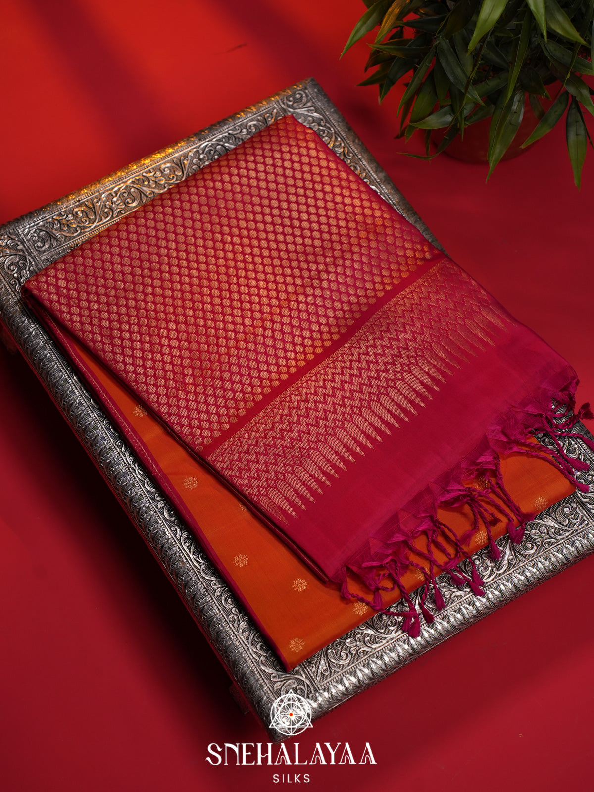 Orange Soft Silk Saree