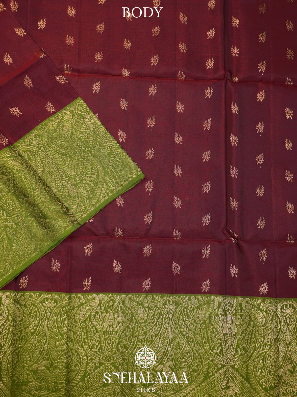 Burgundy Soft Silk Saree