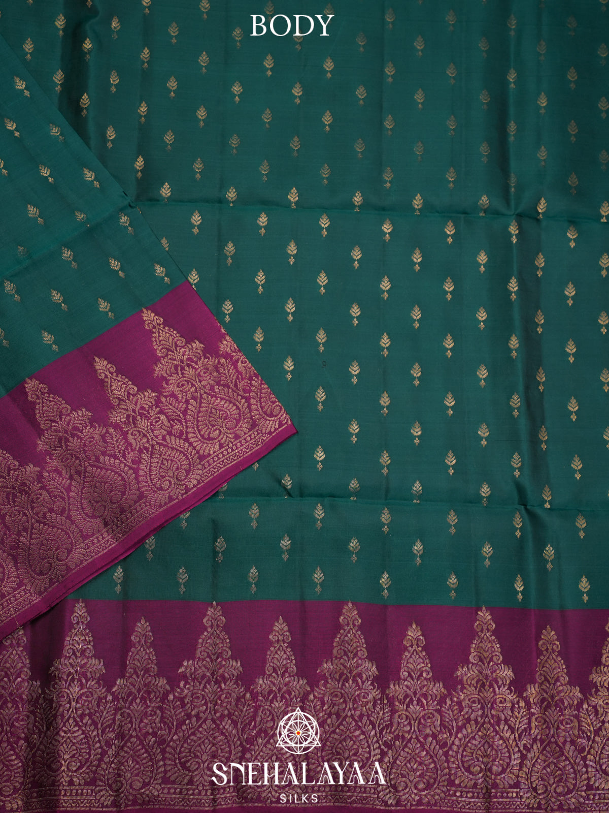 Teal Green Soft Silk Saree